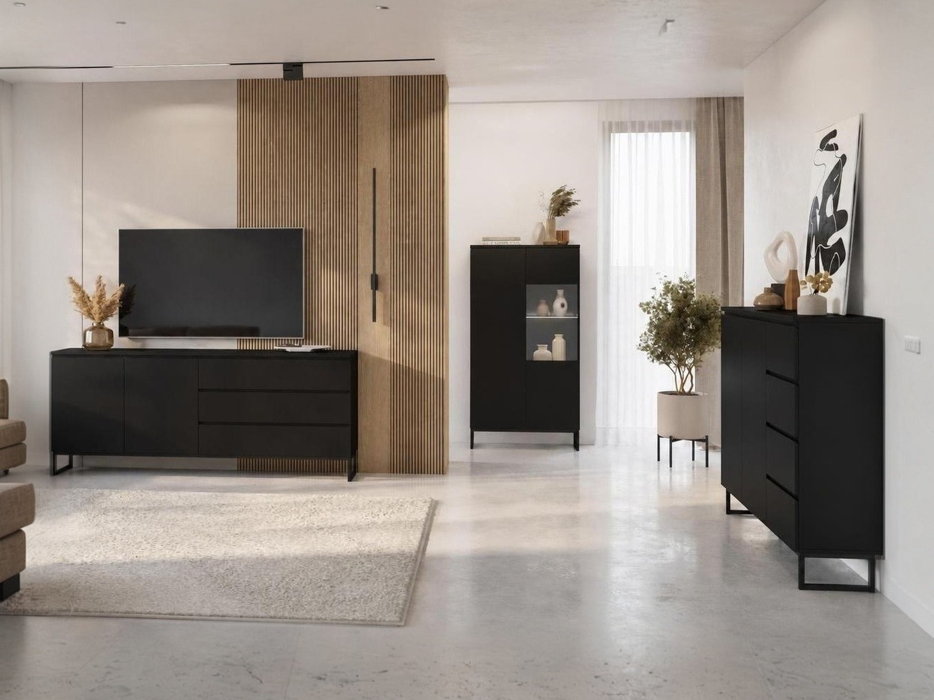 Chest of drawers Velsora 104 (Black)