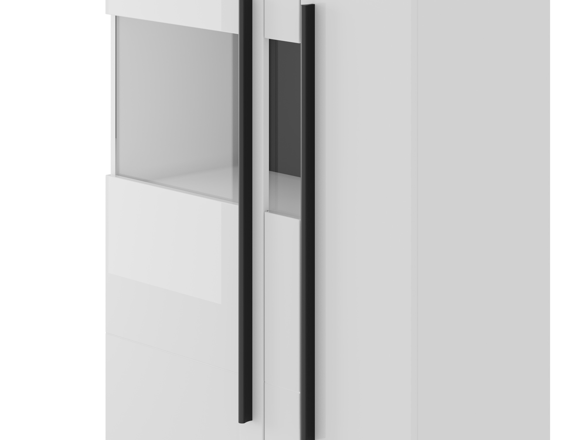 Sideboard Ophsalu 105 (White + Glossy white)