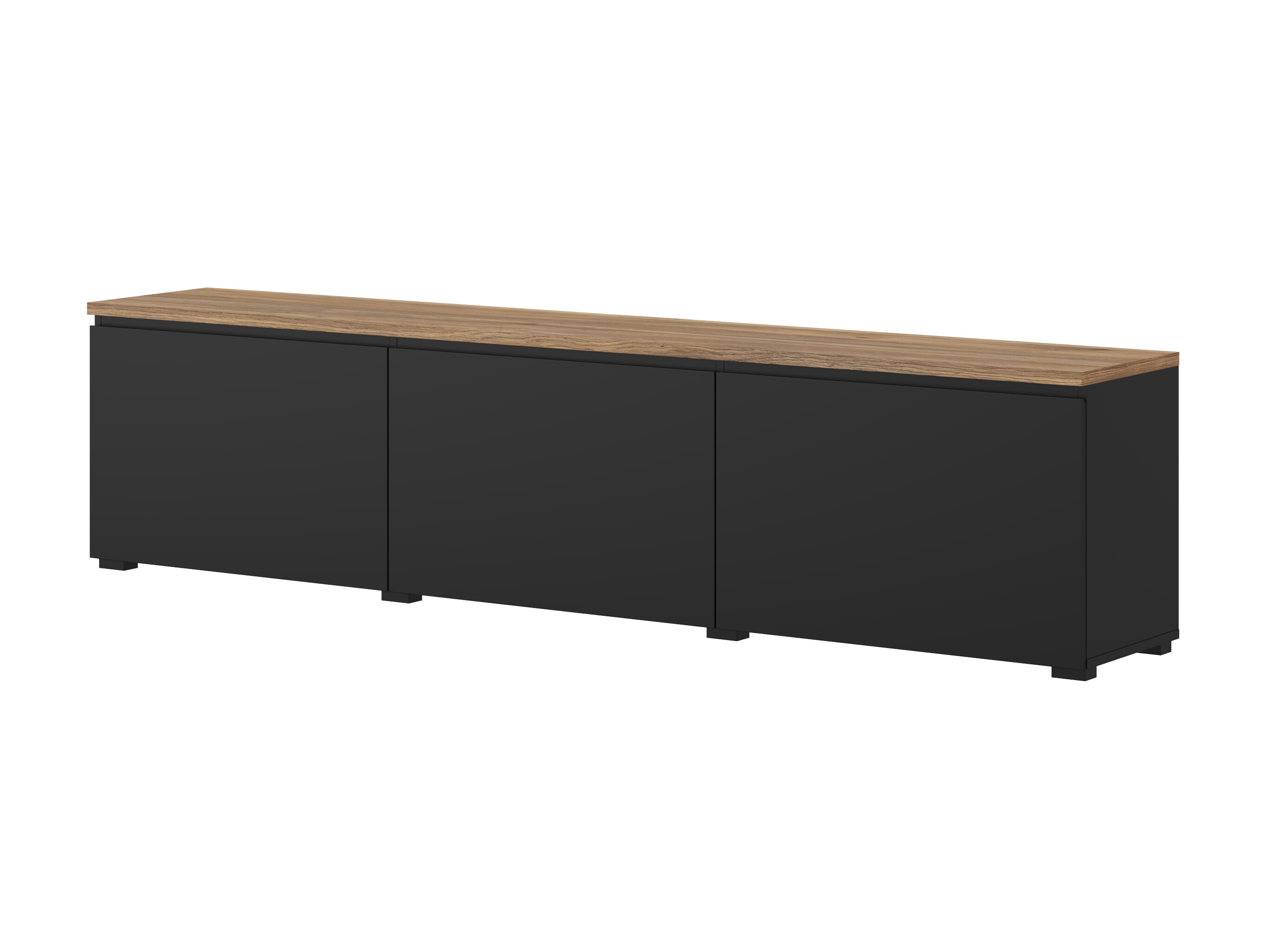 TV stand Baletu 115 (Black + Oak)