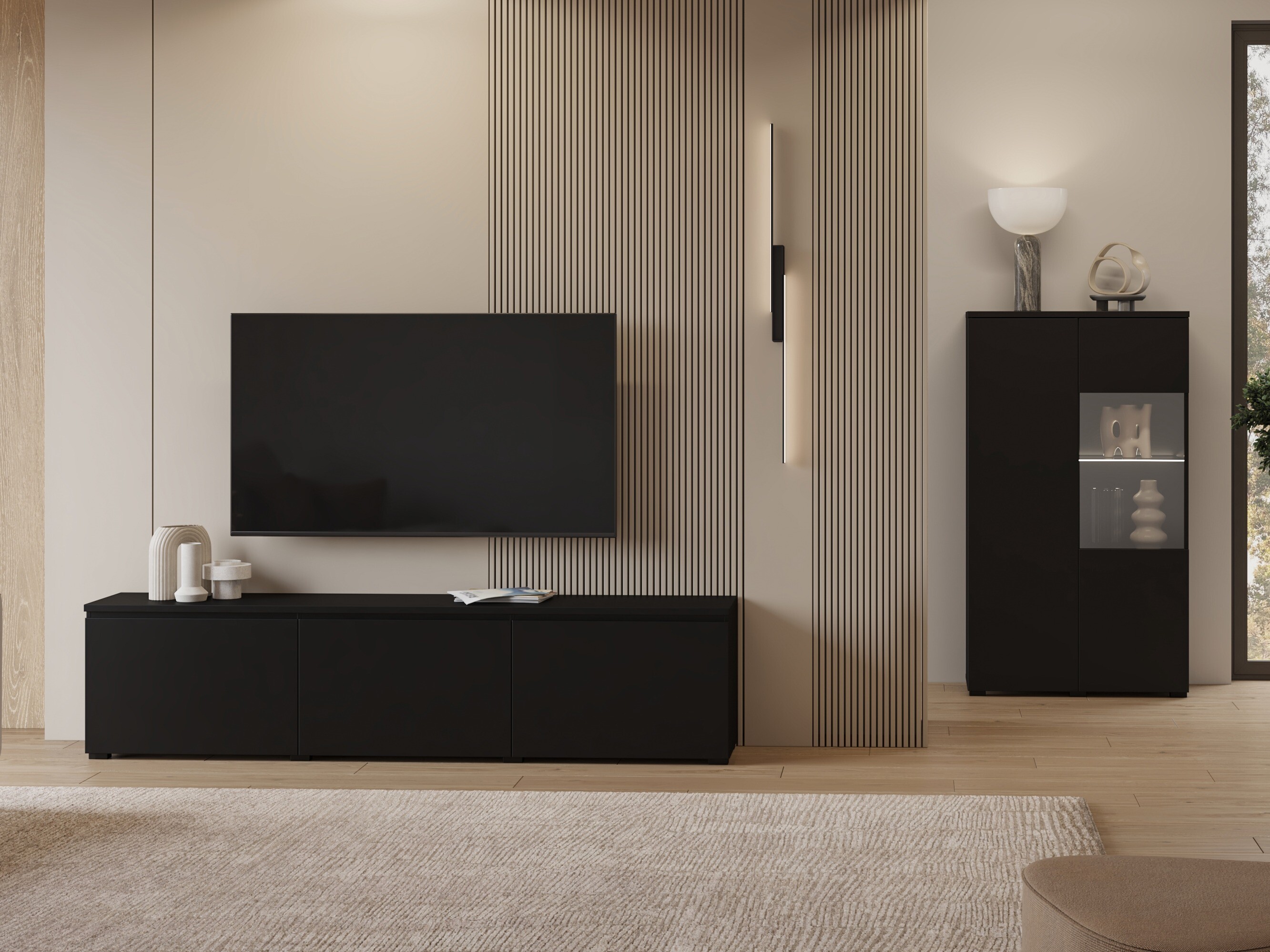 TV stand Baletu 115 (Black)
