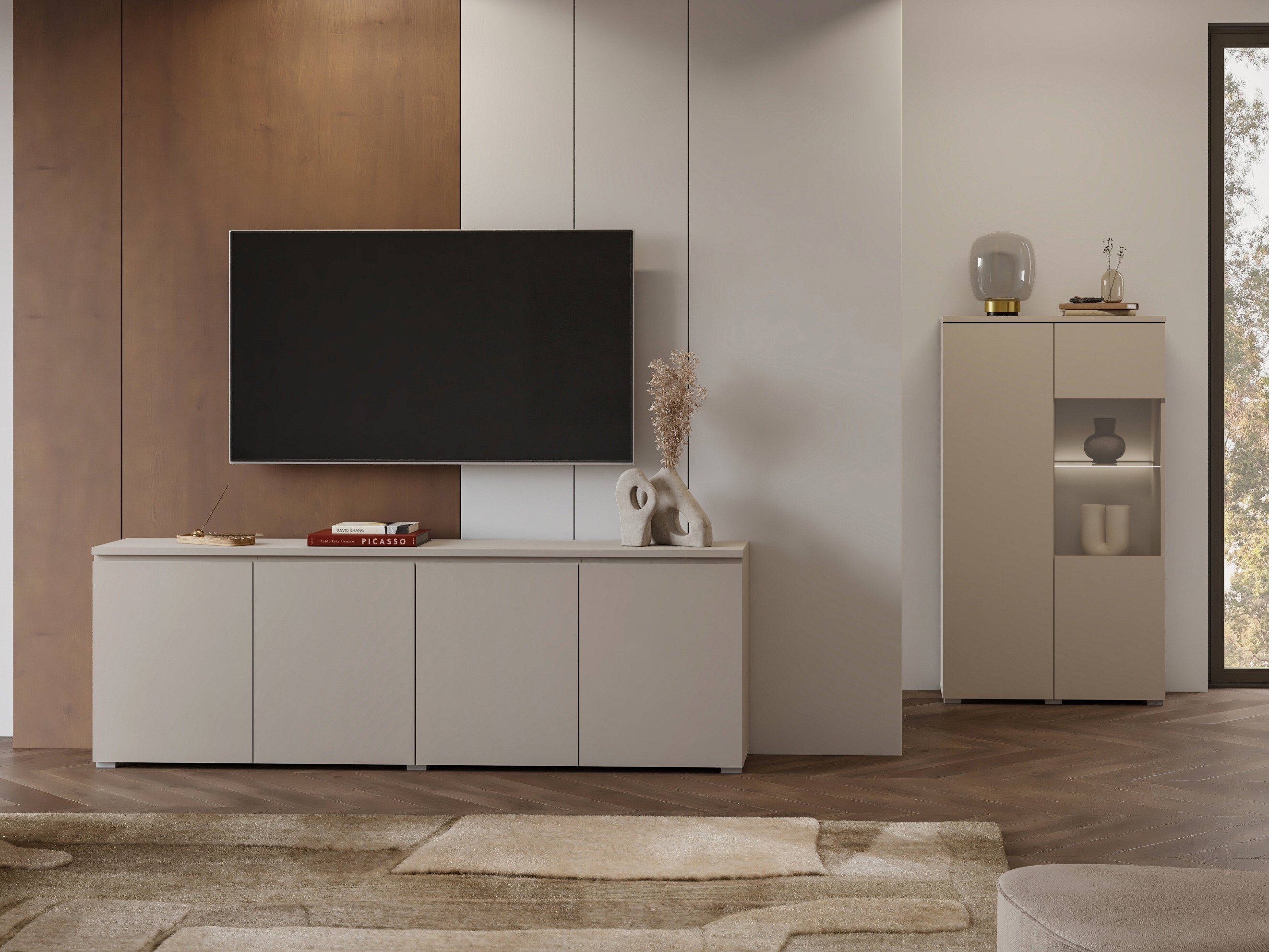TV stand Baletu 115 (Cashmere)