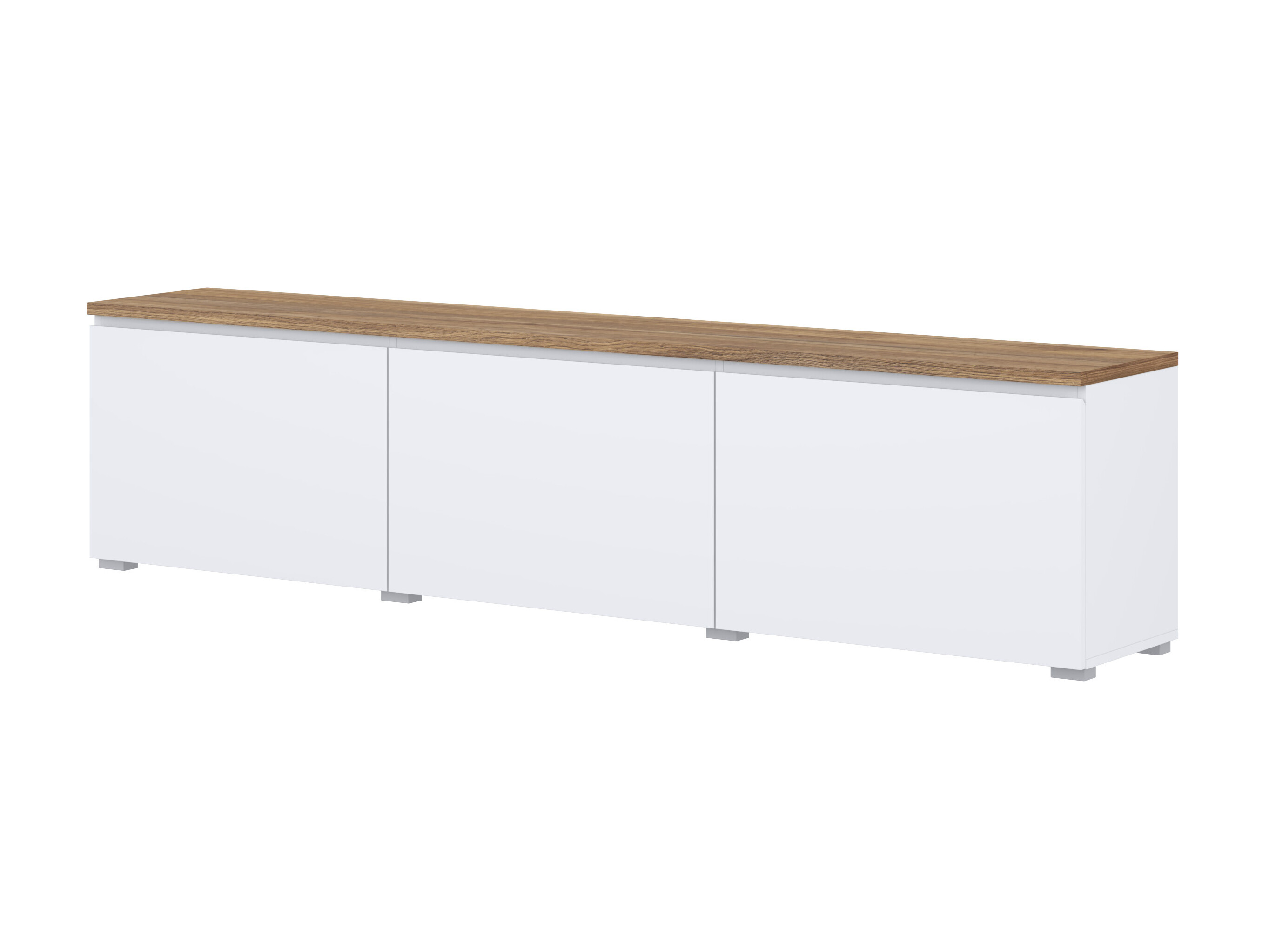 TV stand Baletu 115 (White + Oak)