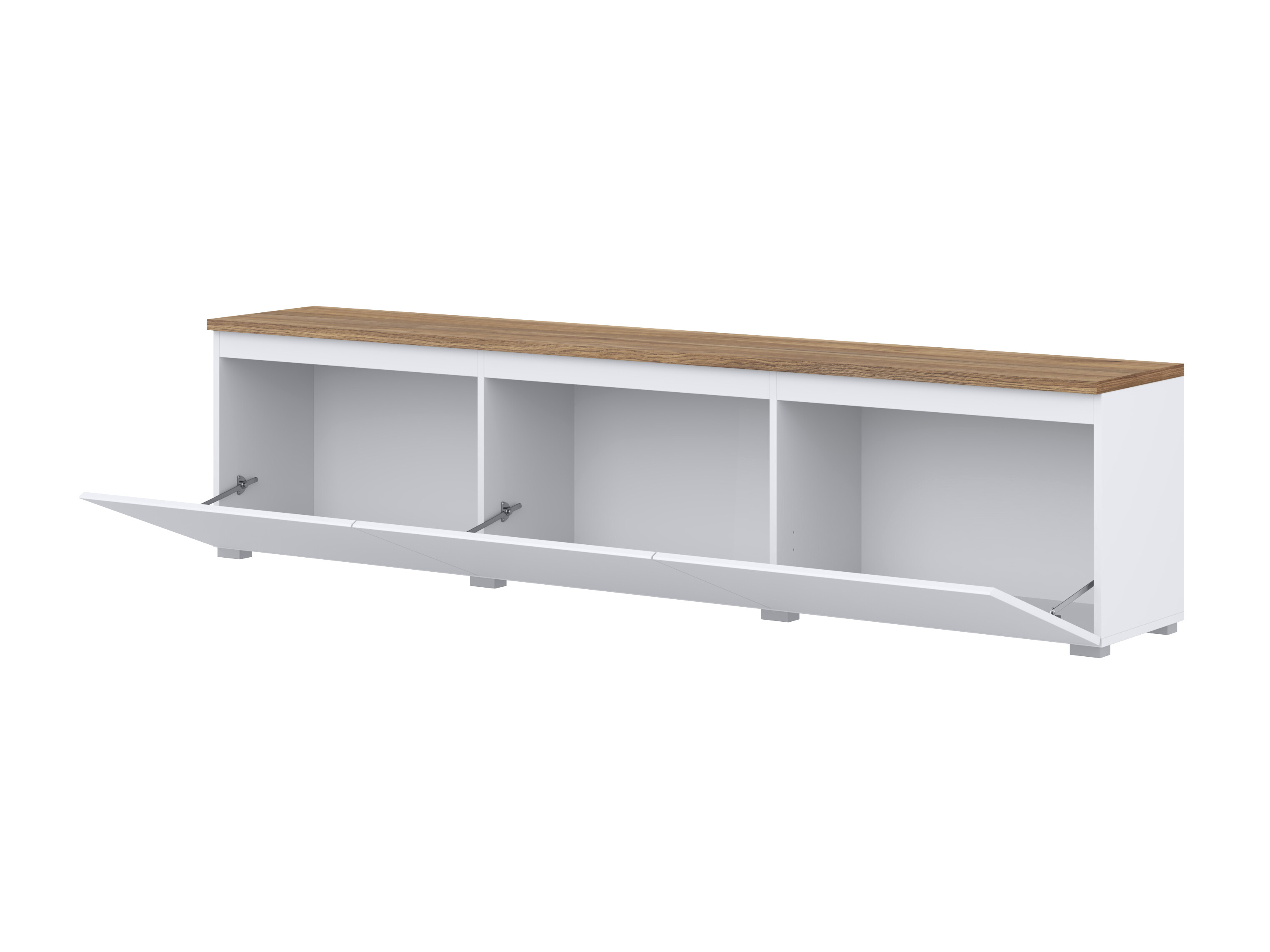 TV stand Baletu 115 (White + Oak)