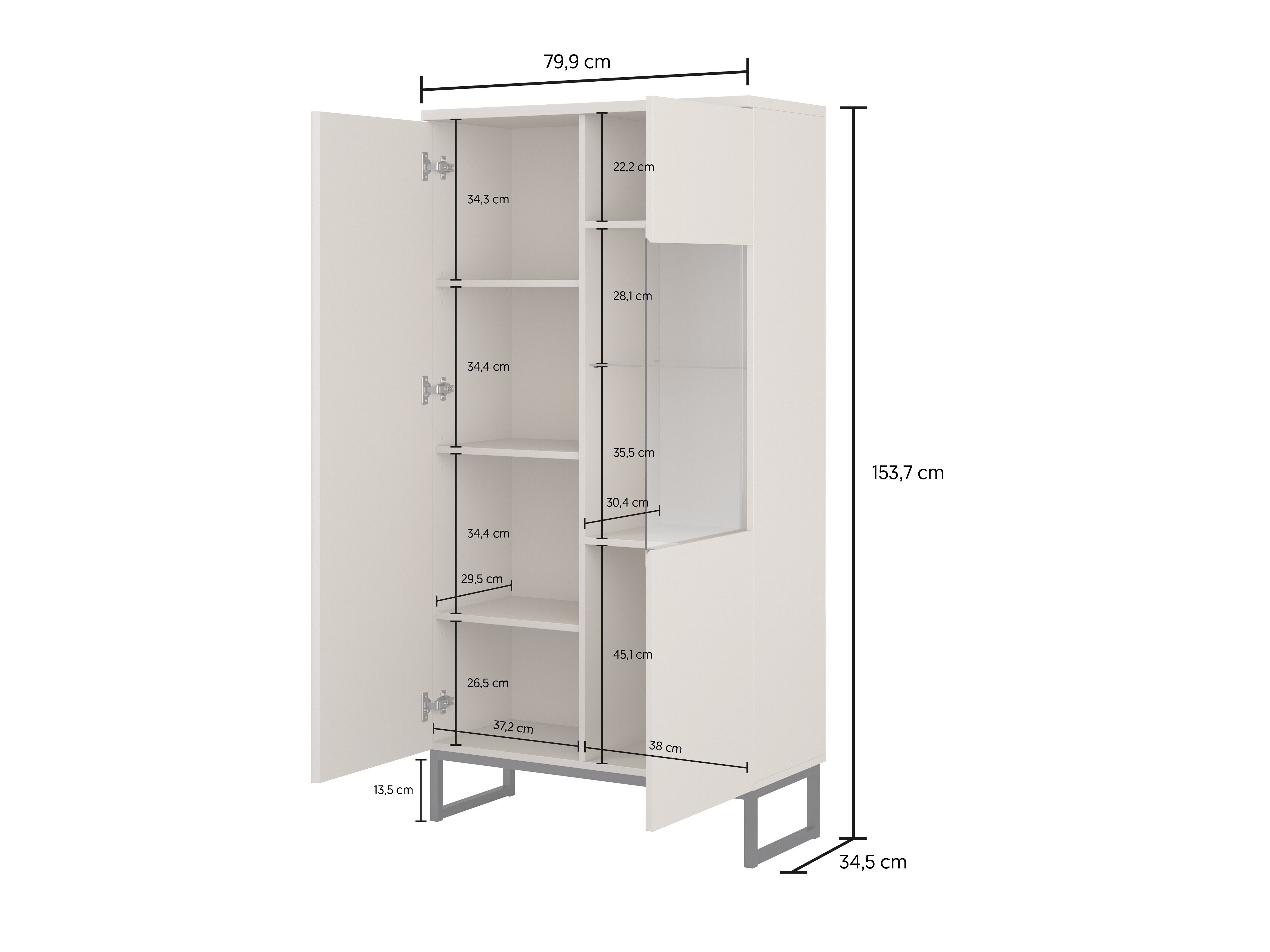 Bookcase Velsora 105 (Cashmere)