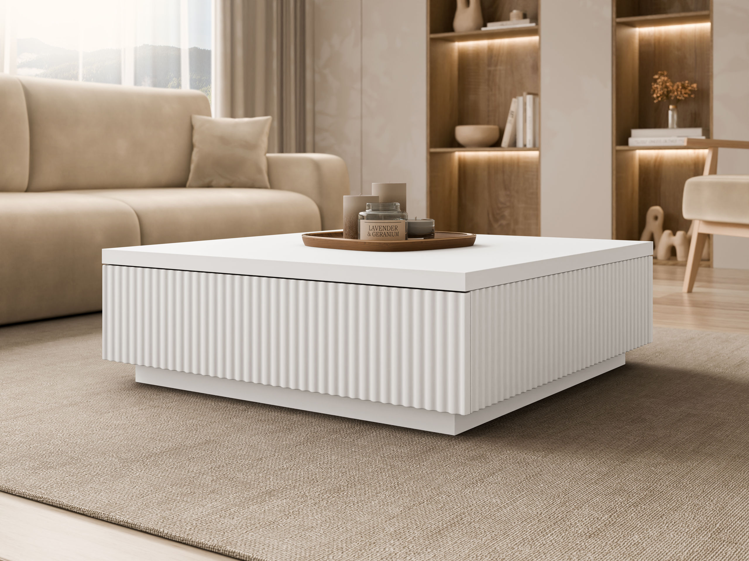 Coffee table Comfivo Ulmal (White)