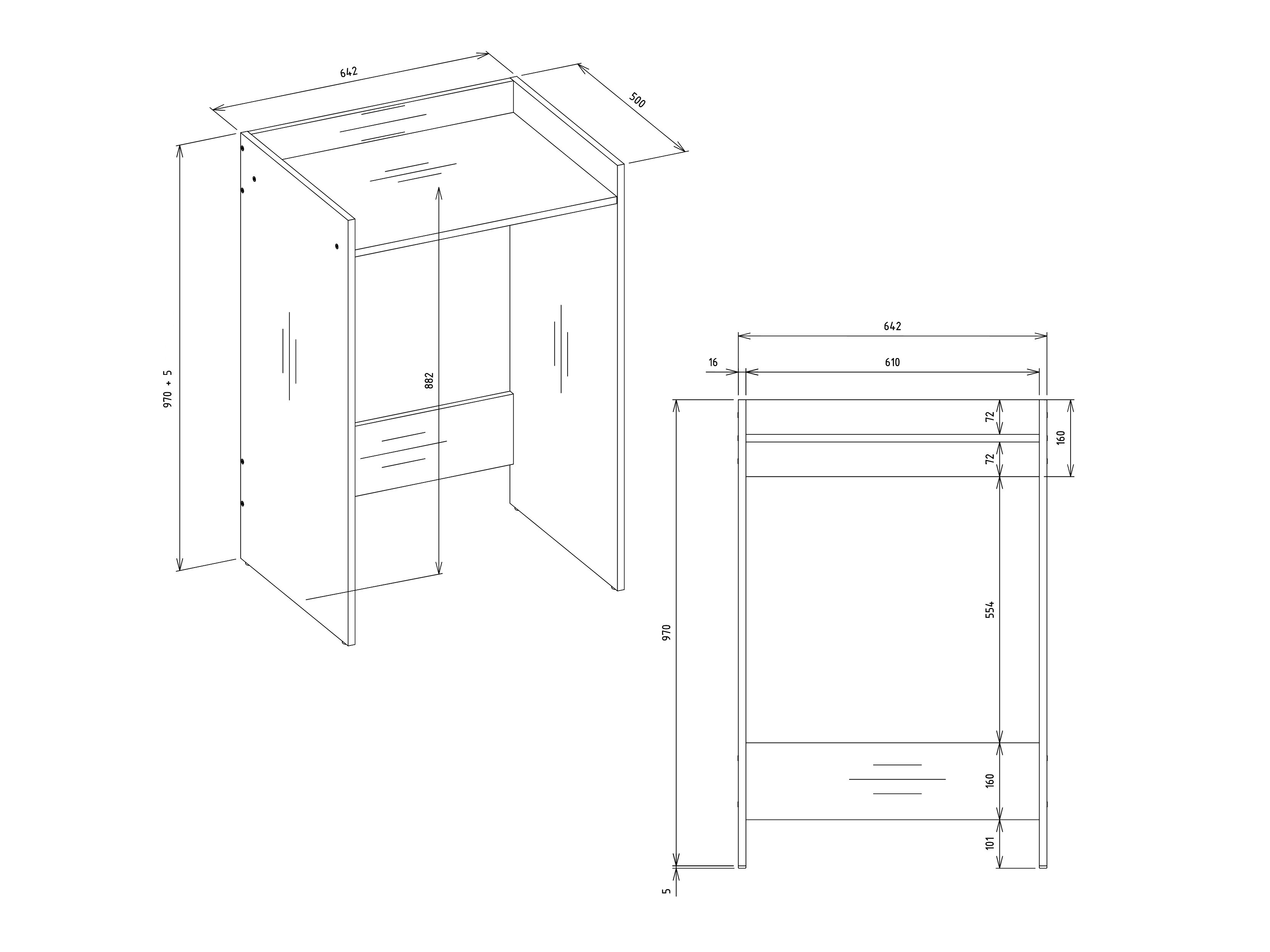 Bathroom shelf Balelbo 102 (Artisan oak)