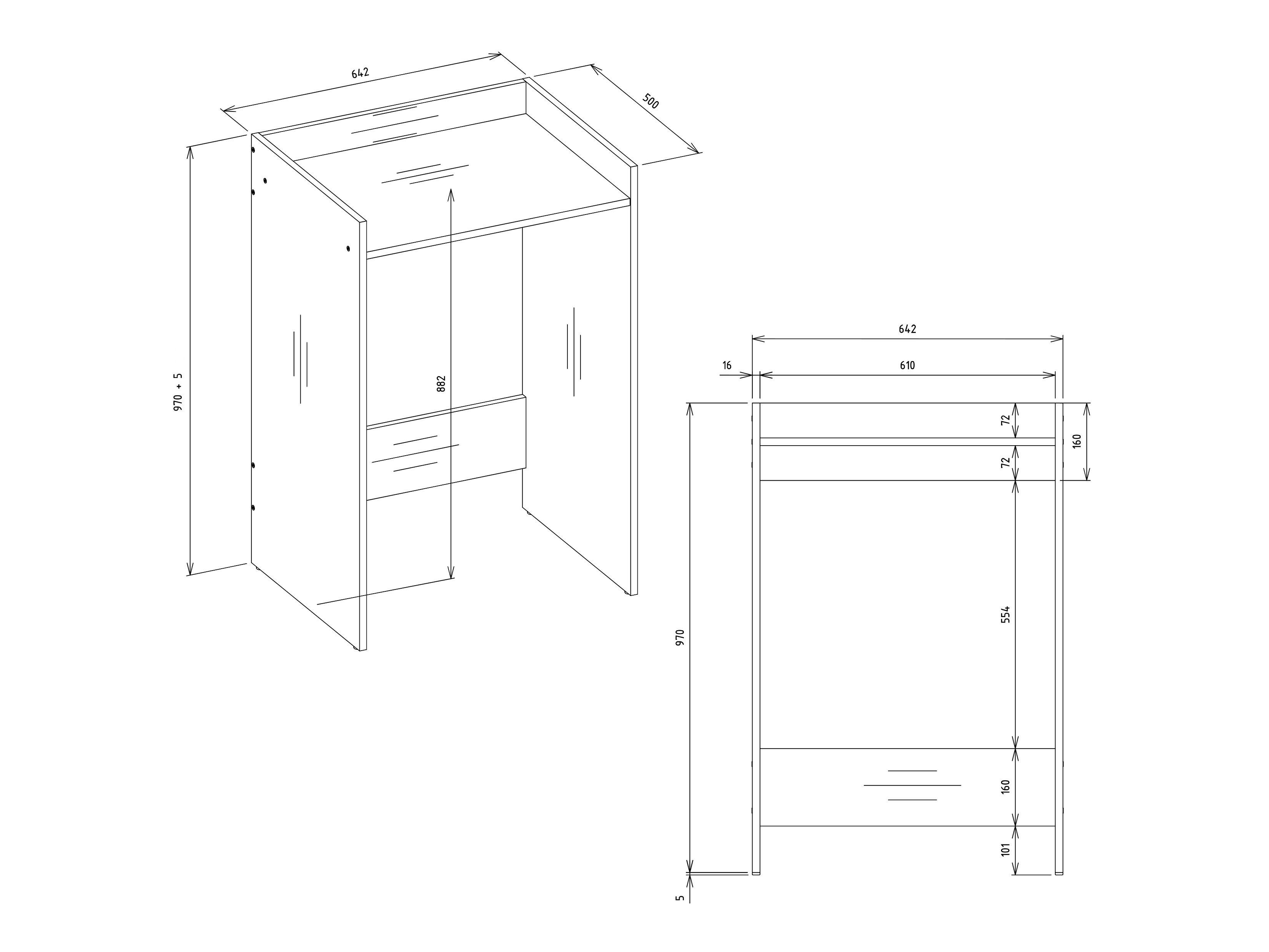 Bathroom shelf Balelbo 102 (Sonoma oak)