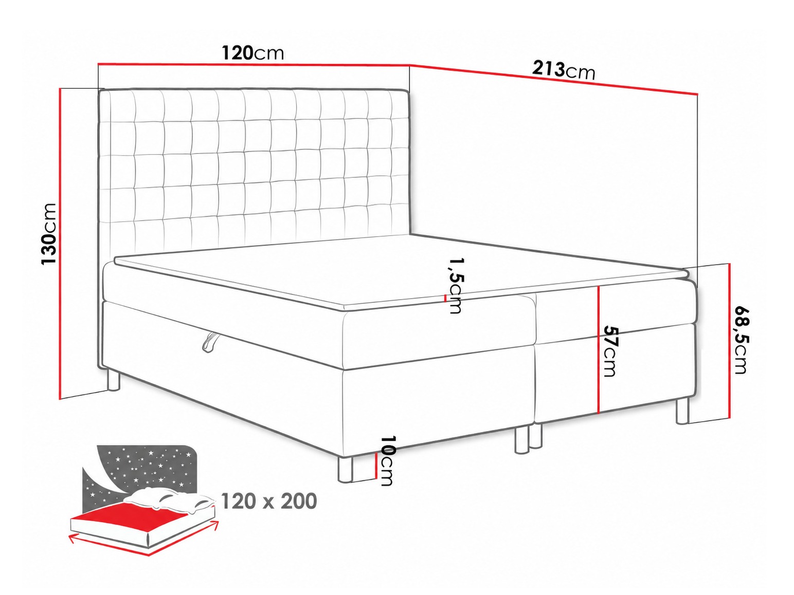 Continental bed Panis (Manila 37)
