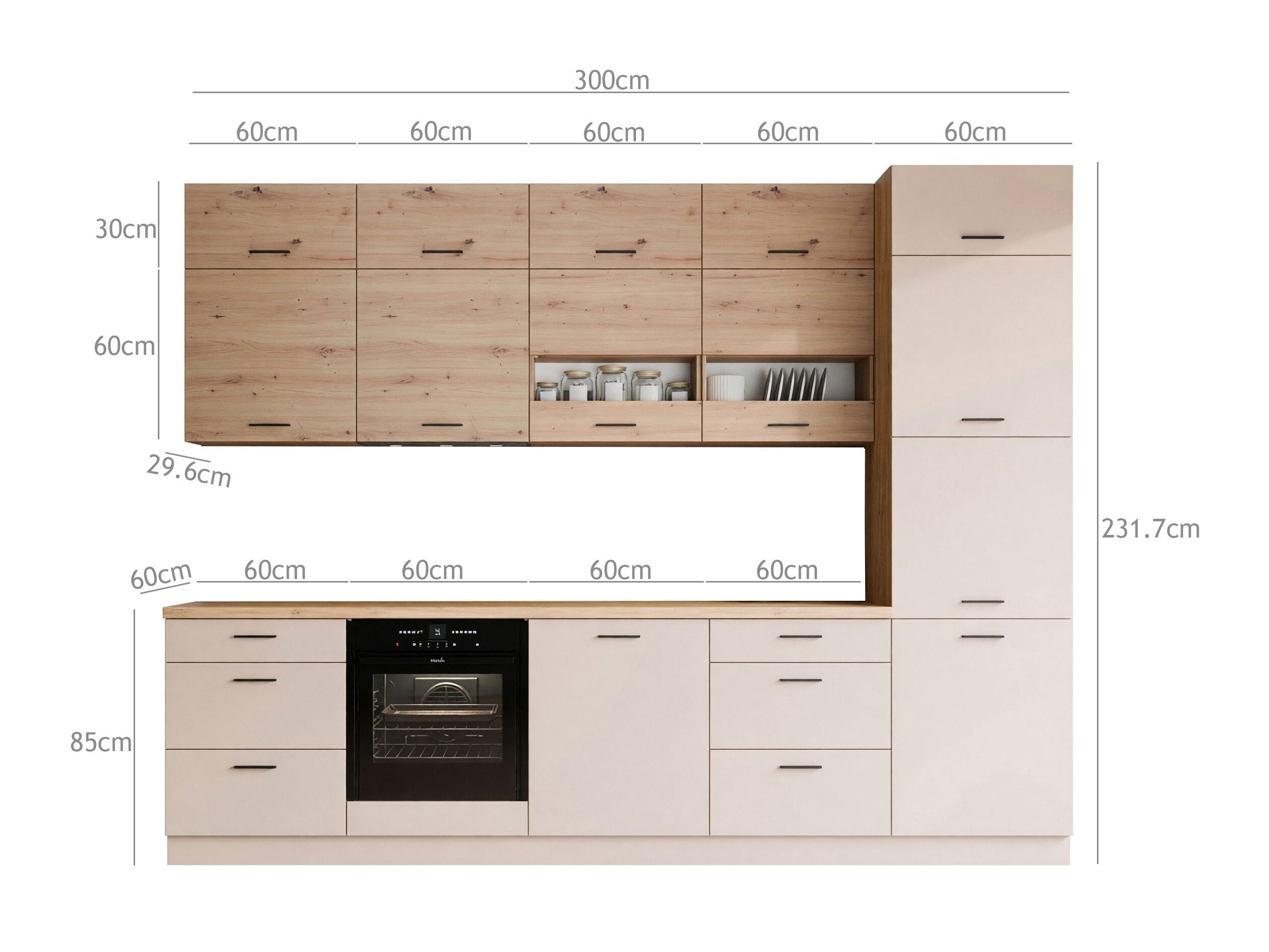 Modular kitchen set Ati Cashmere Artisan 100