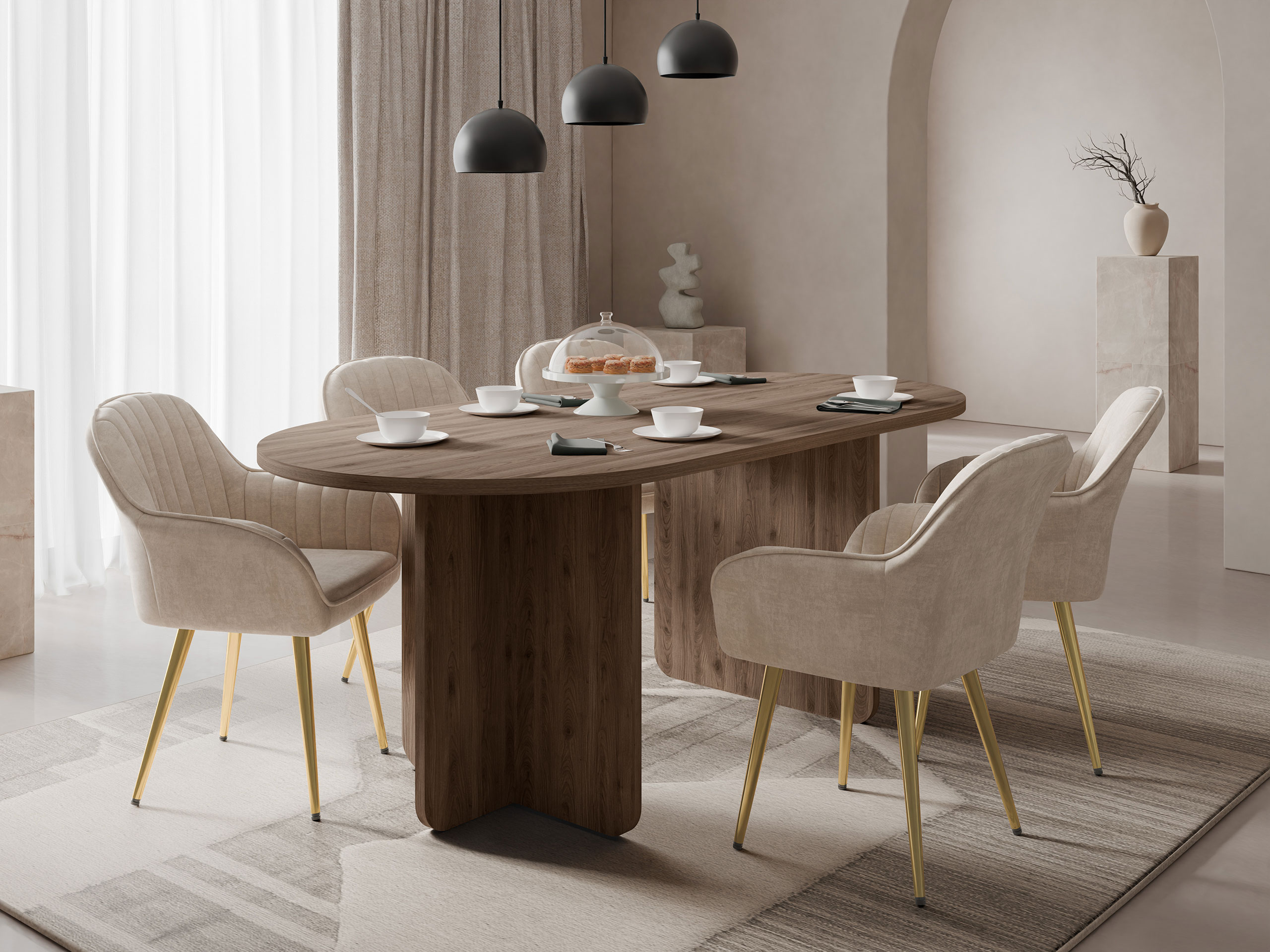 Table Comfivo Humar (Walnut)