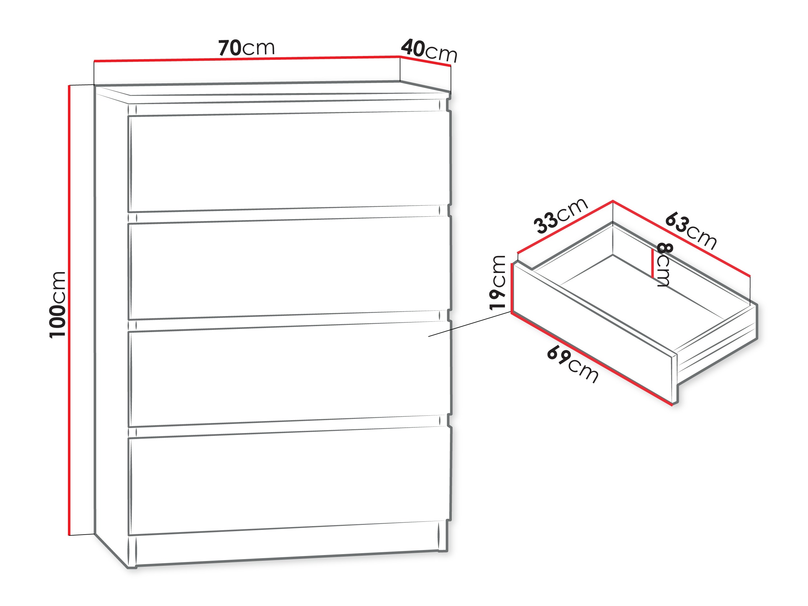Chest of drawers Comfivo Structor I (Walnut)