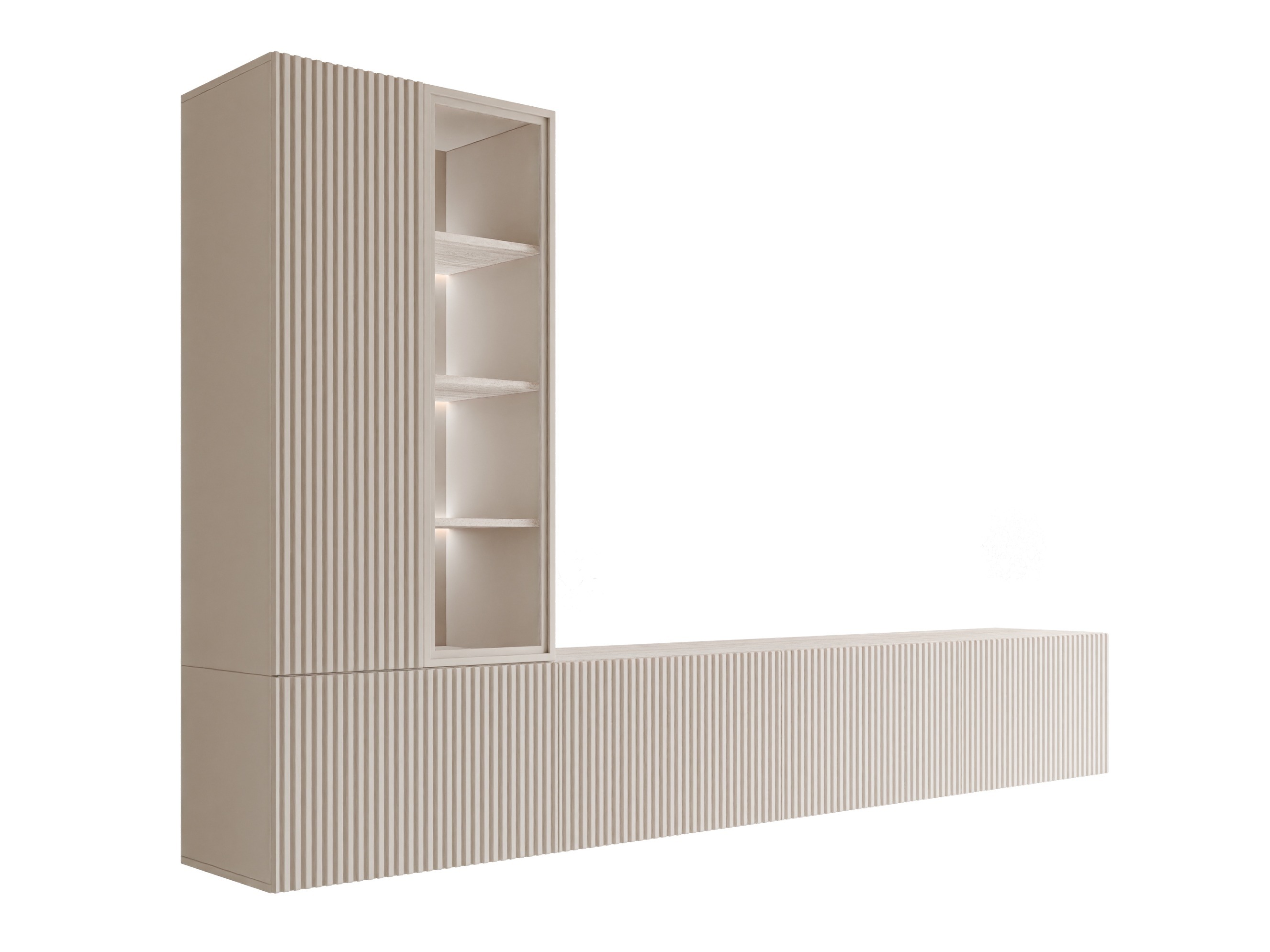Living room set Comfivo Tutelar (Cashmere + Light Travertine)