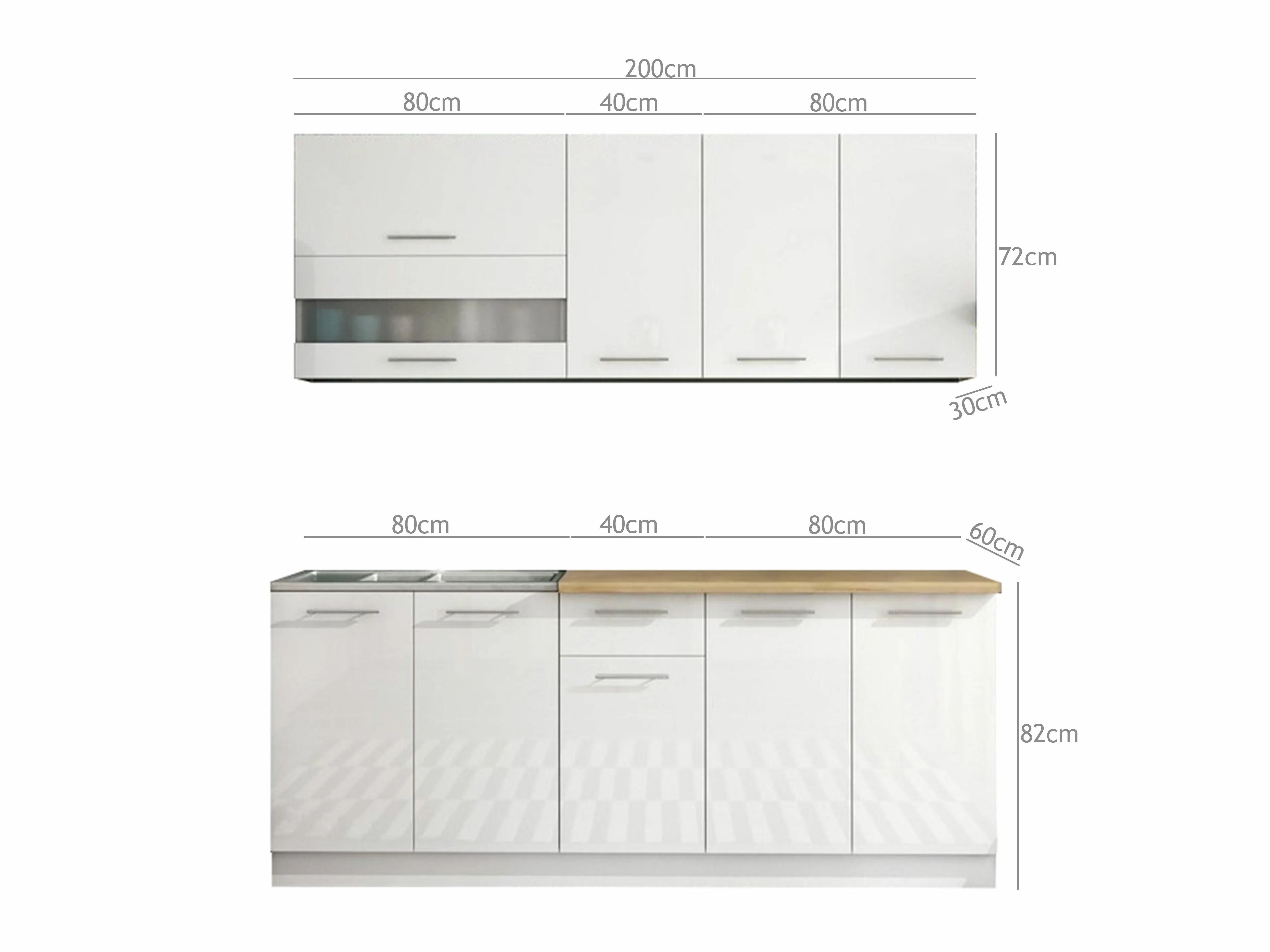 Modular kitchen set Tiffa Mix 102