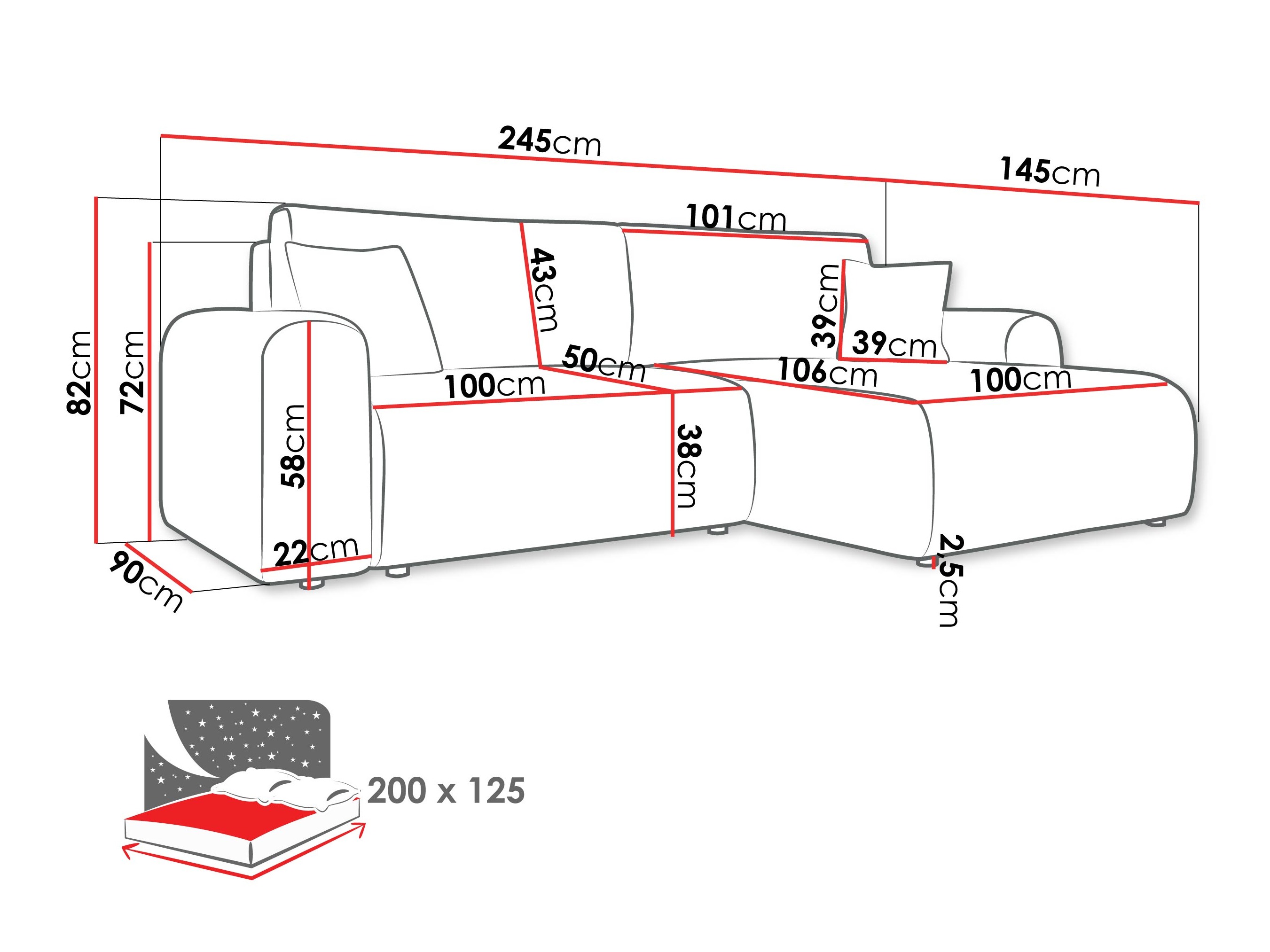 Corner sofa Luxum (Ambience 03)
