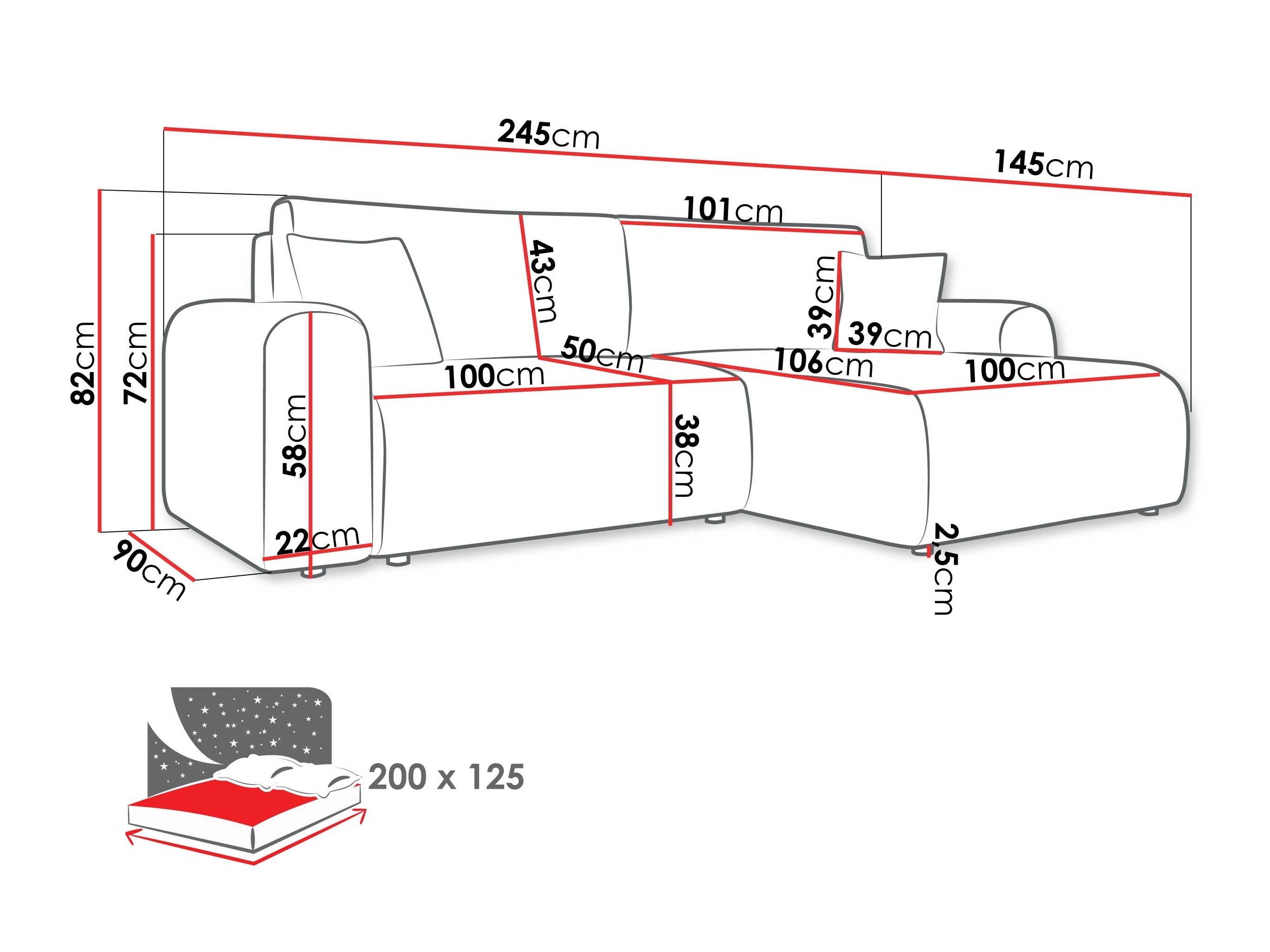 Corner sofa Luxum (Ambience 06)