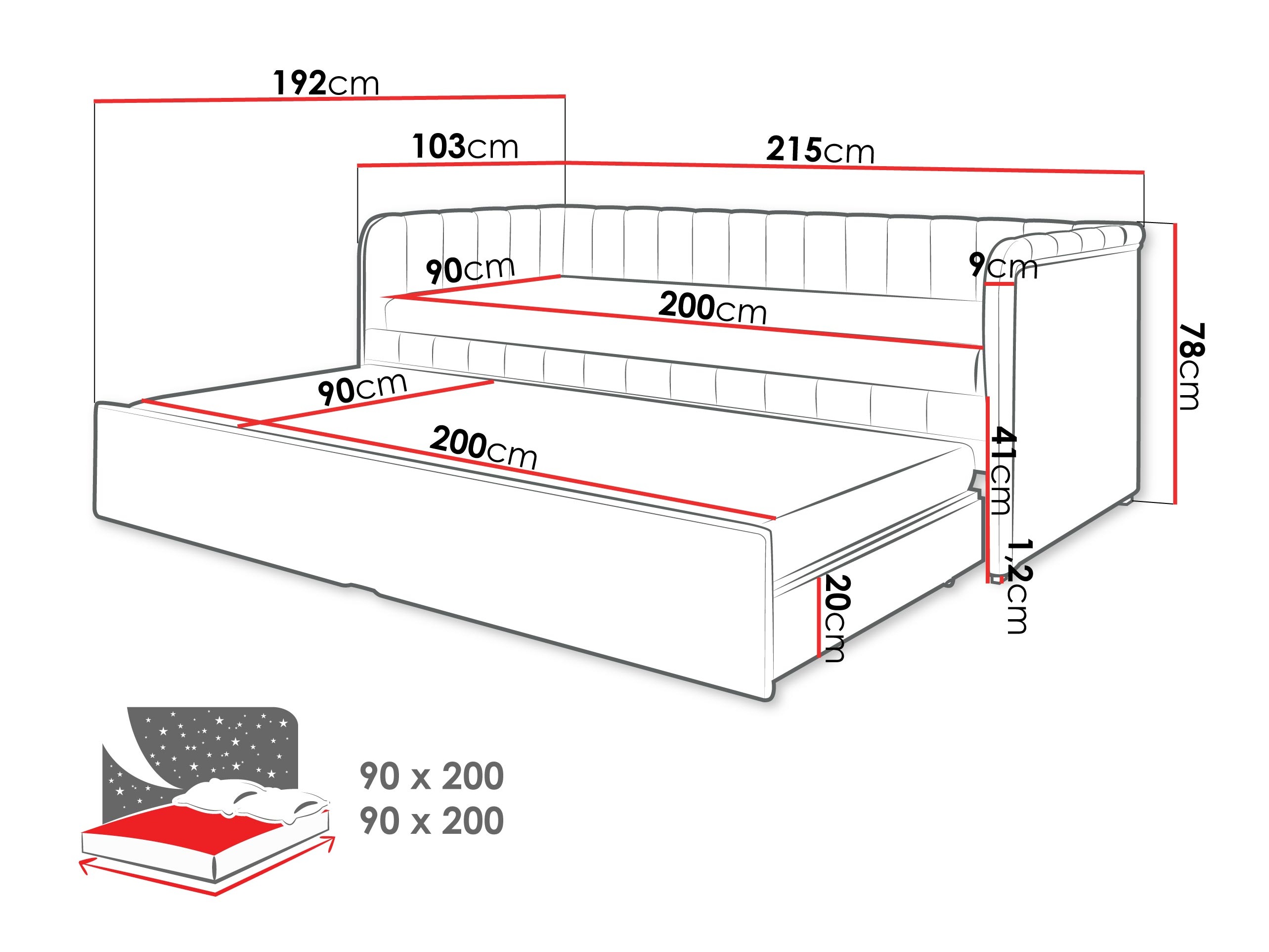 Bed Ogden 177 (Vera 12)