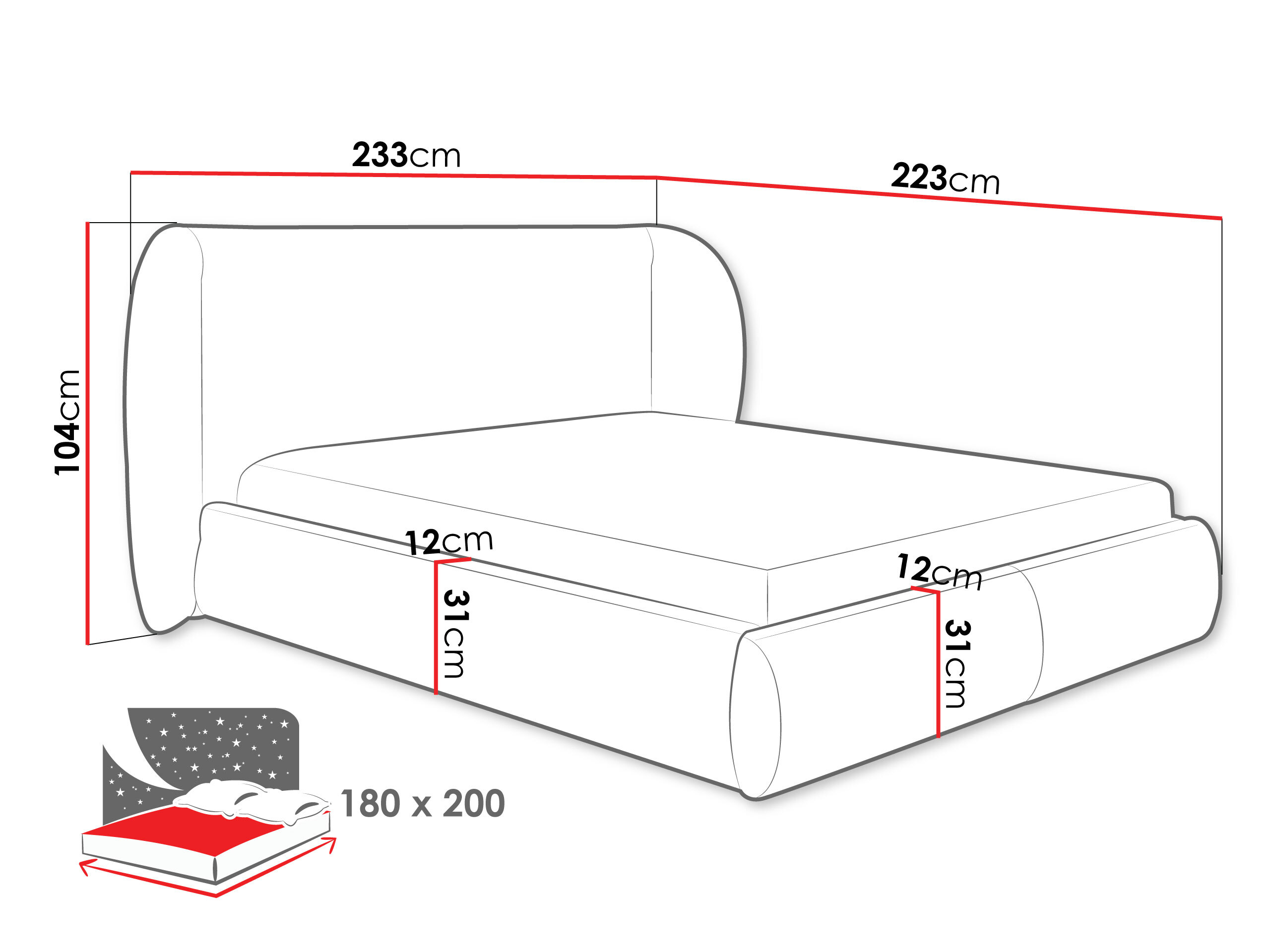 Bed TrendyNest Urbio (Bella 50)