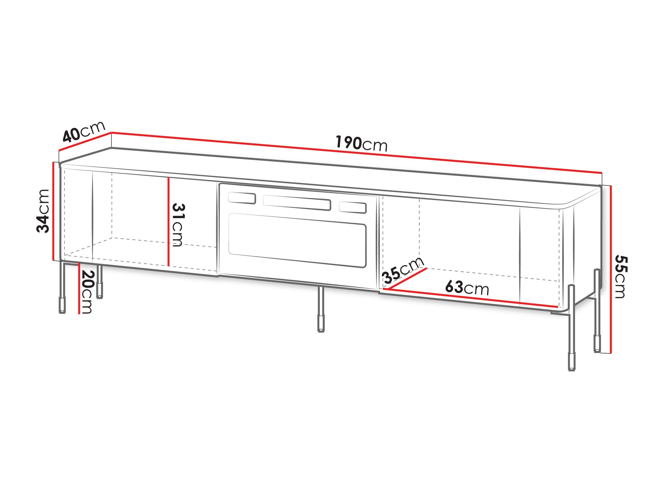 TV stand Nobilitas I (Cashmere)
