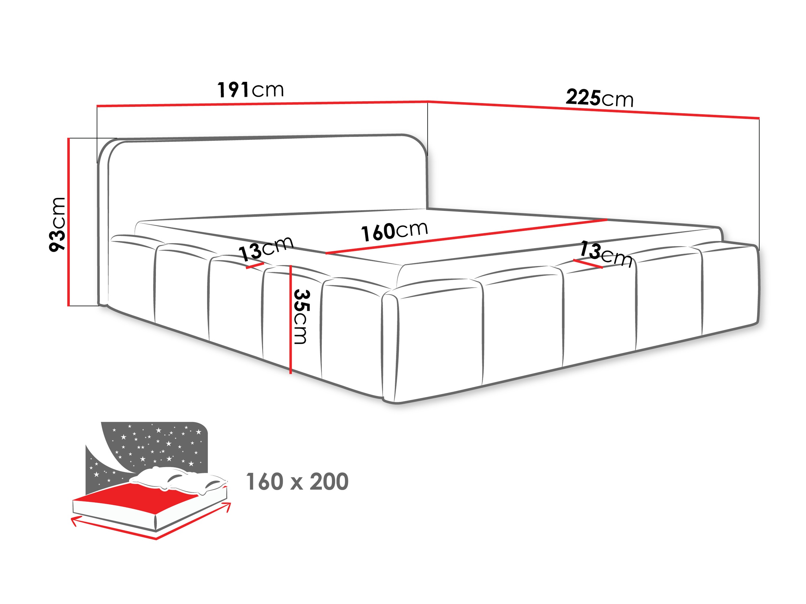 Bed TrendyNest Orata (Lambi 12)