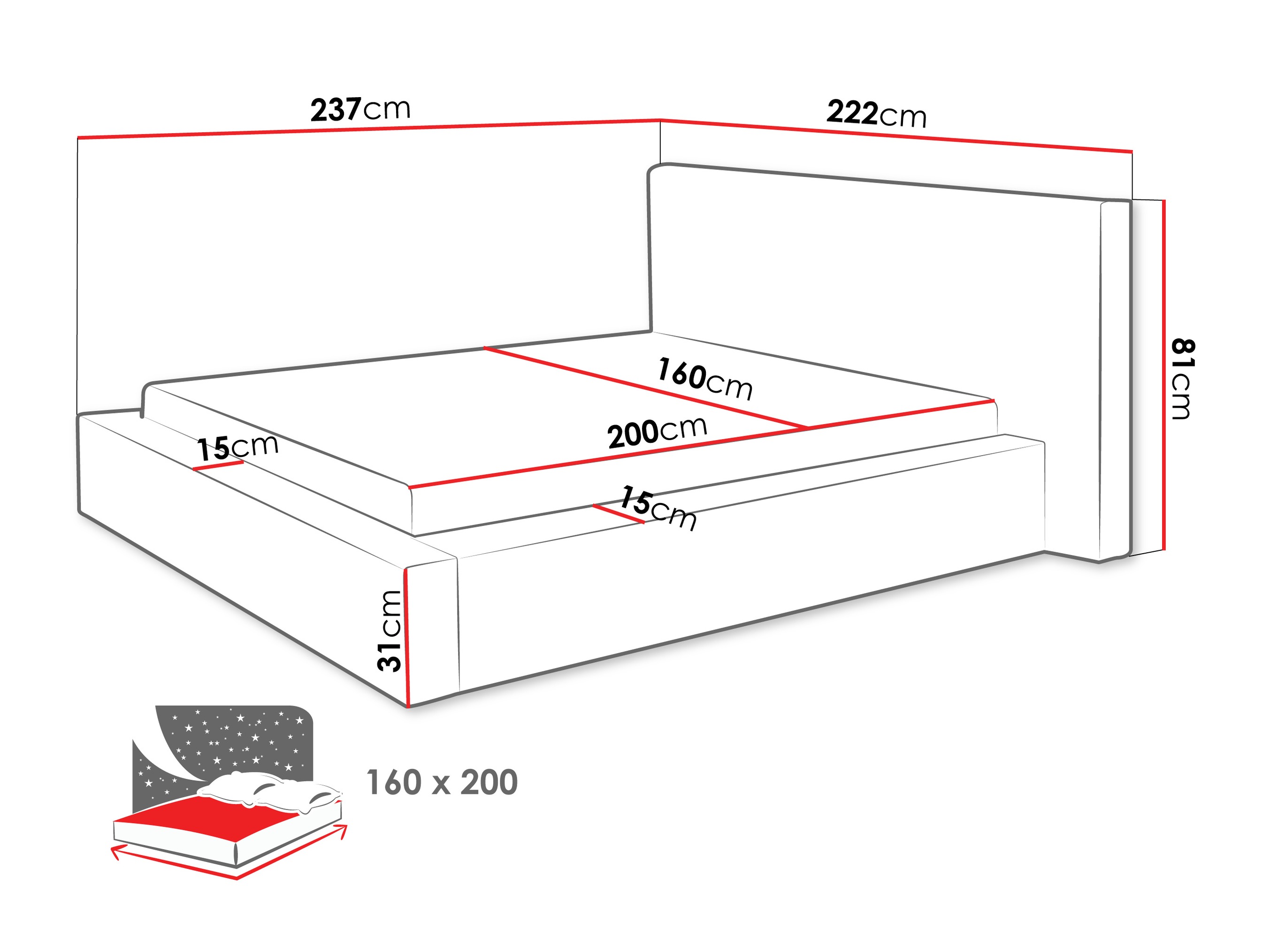 Bed TrendyNest Cedra (Lumo 30)