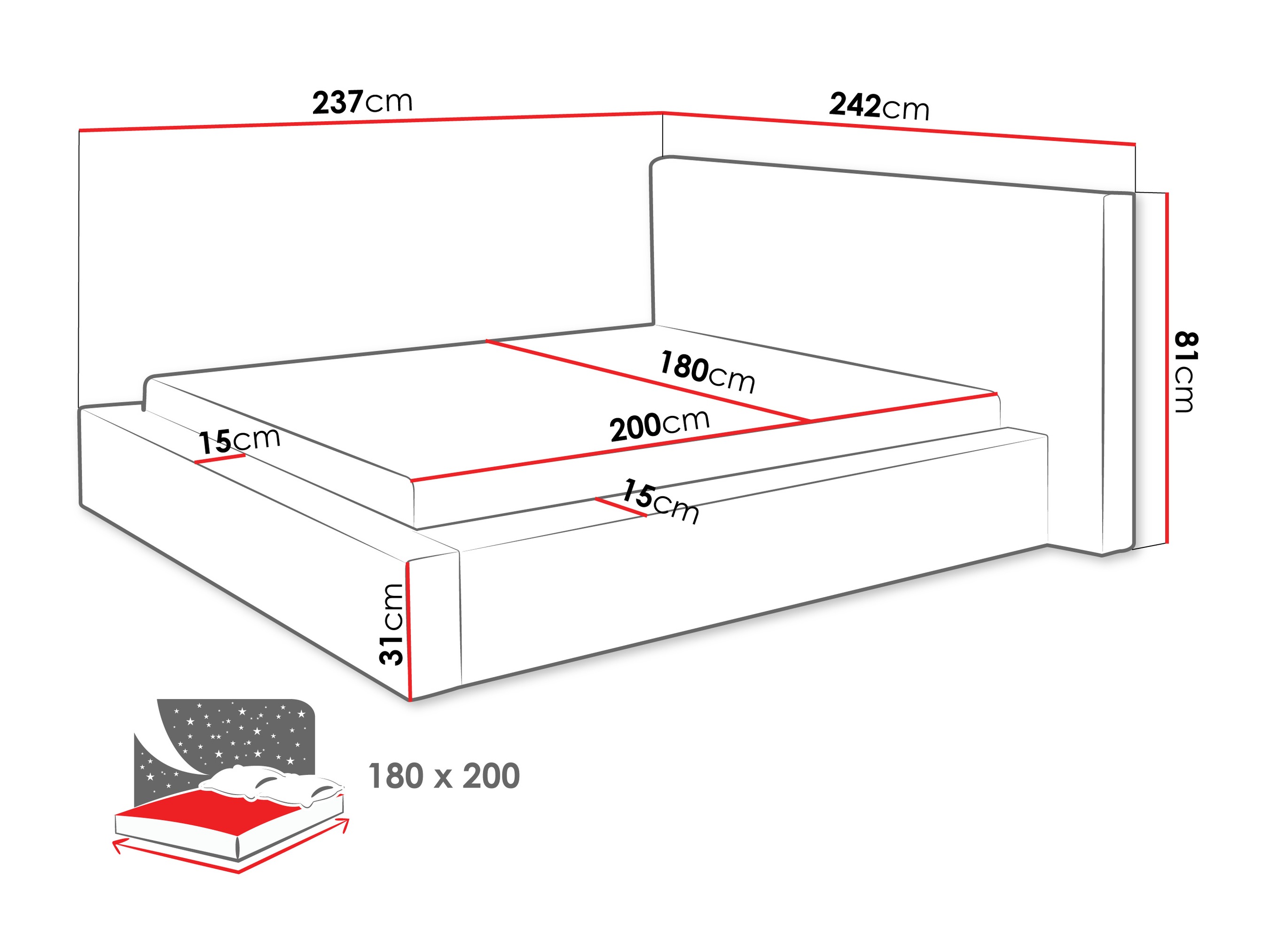 Bed TrendyNest Cedra (Lumo 30)