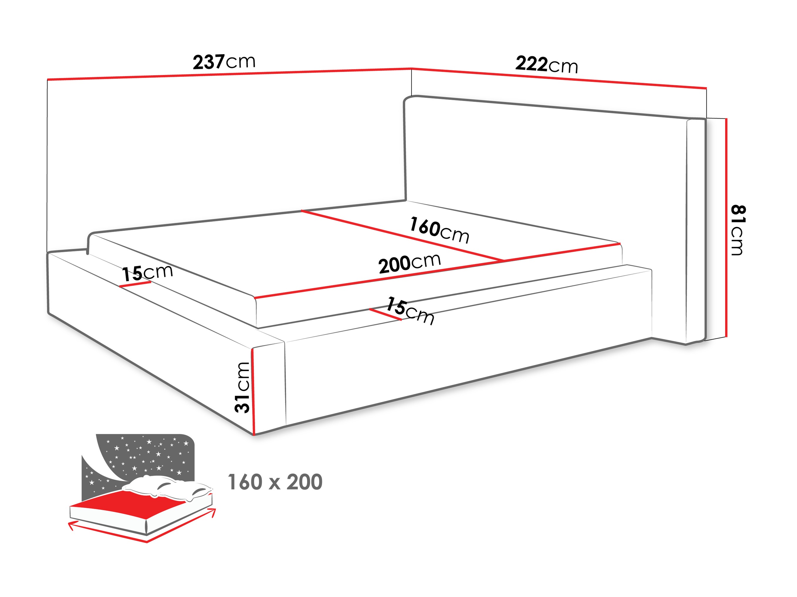 Bed TrendyNest Cedra (Lumo 40)