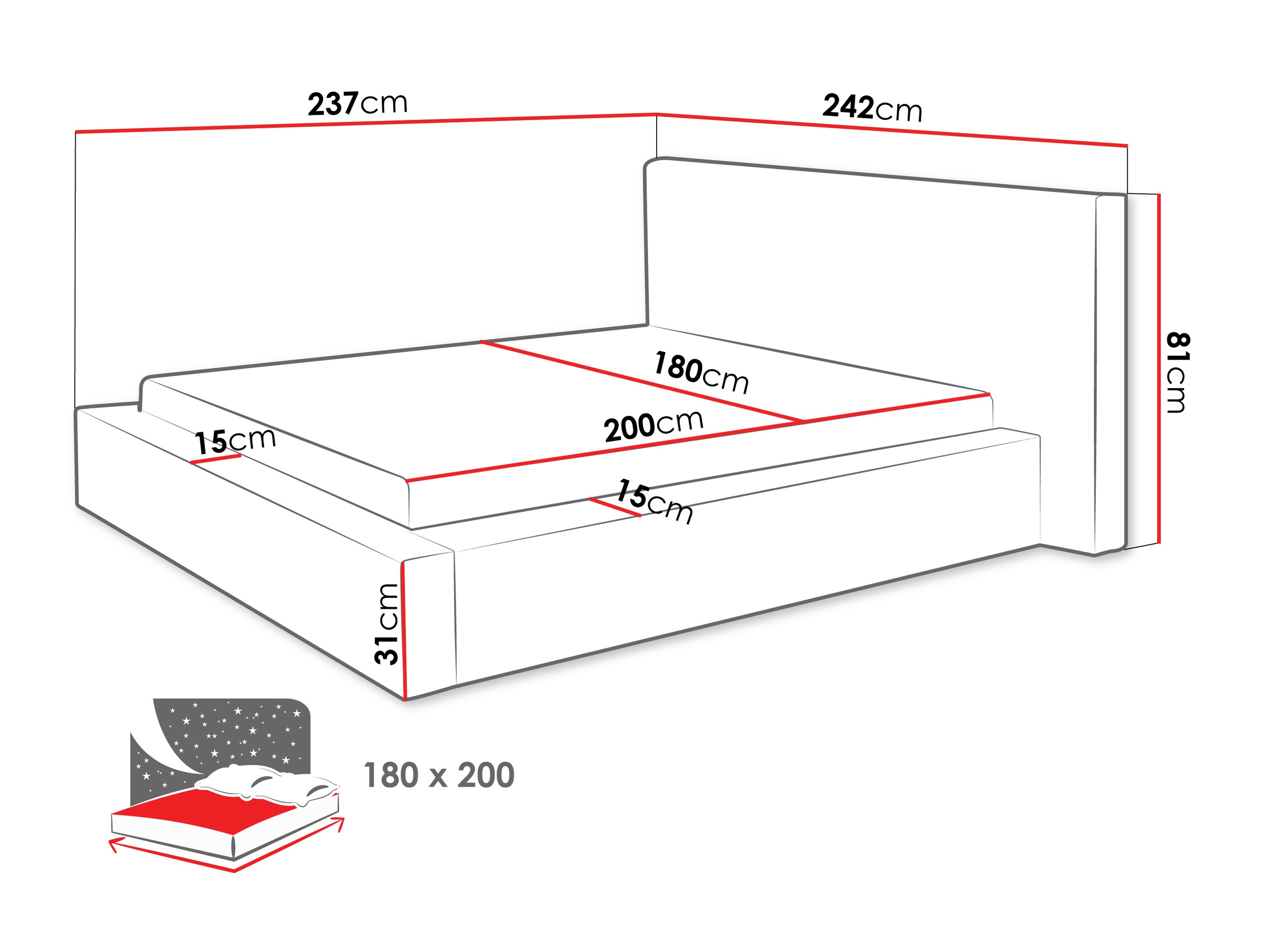 Bed TrendyNest Cedra (Lumo 75)