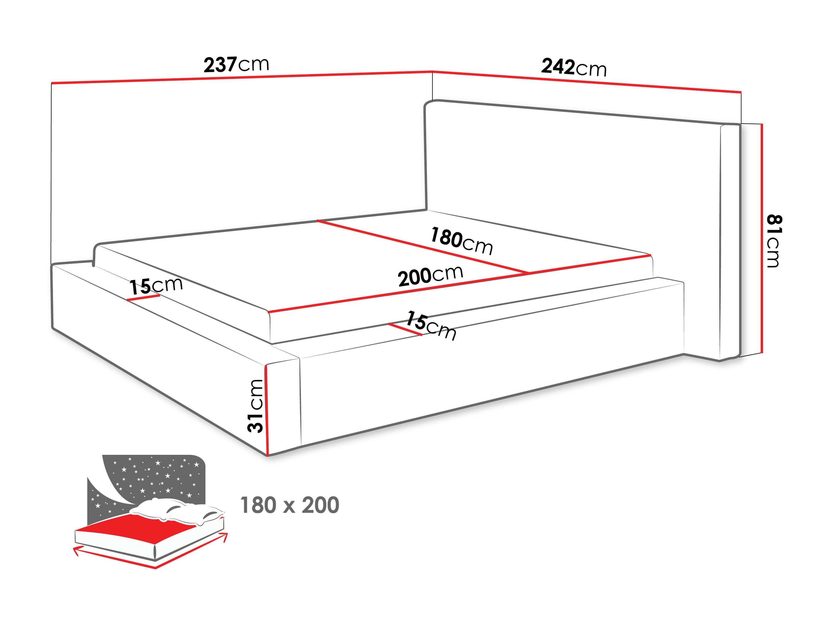Bed TrendyNest Cedra (Margo 227.09)