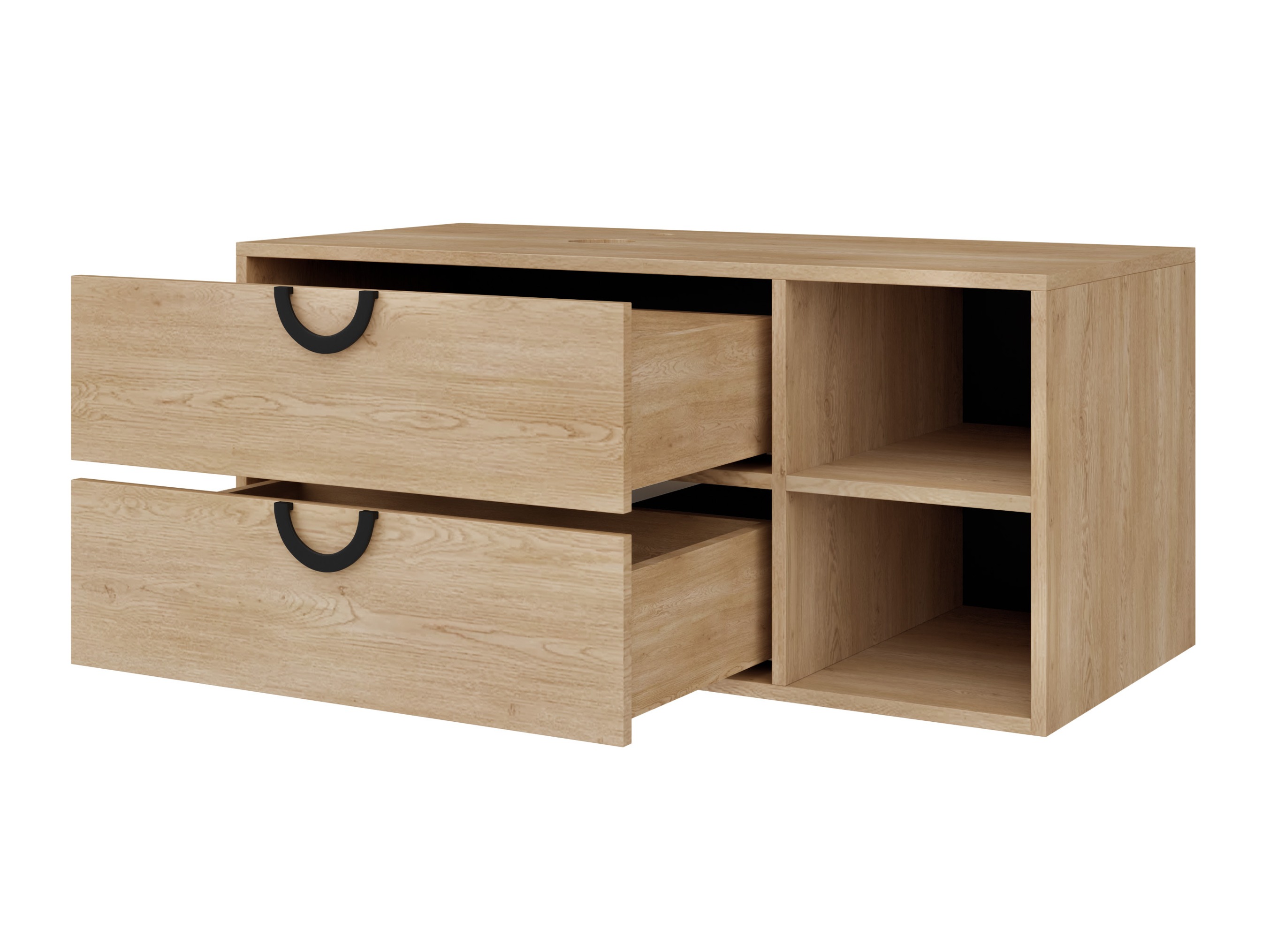 Wall-mounted bathroom cabinet for washbasin Sodalis (Oak)