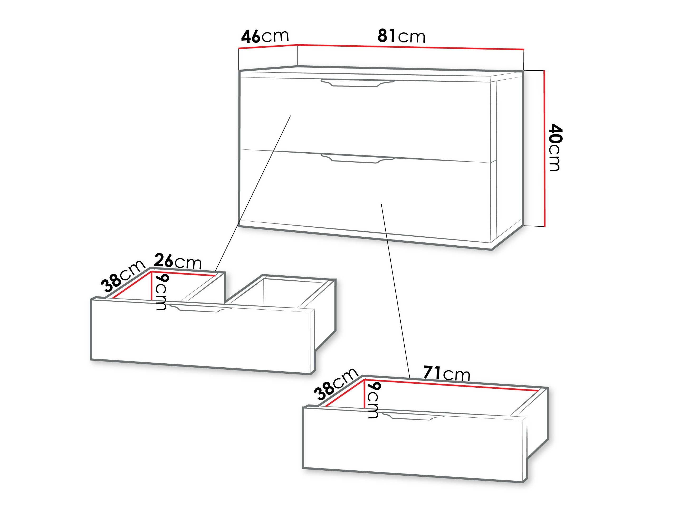 Wall-mounted bathroom cabinet for washbasin Comfivo Unitas