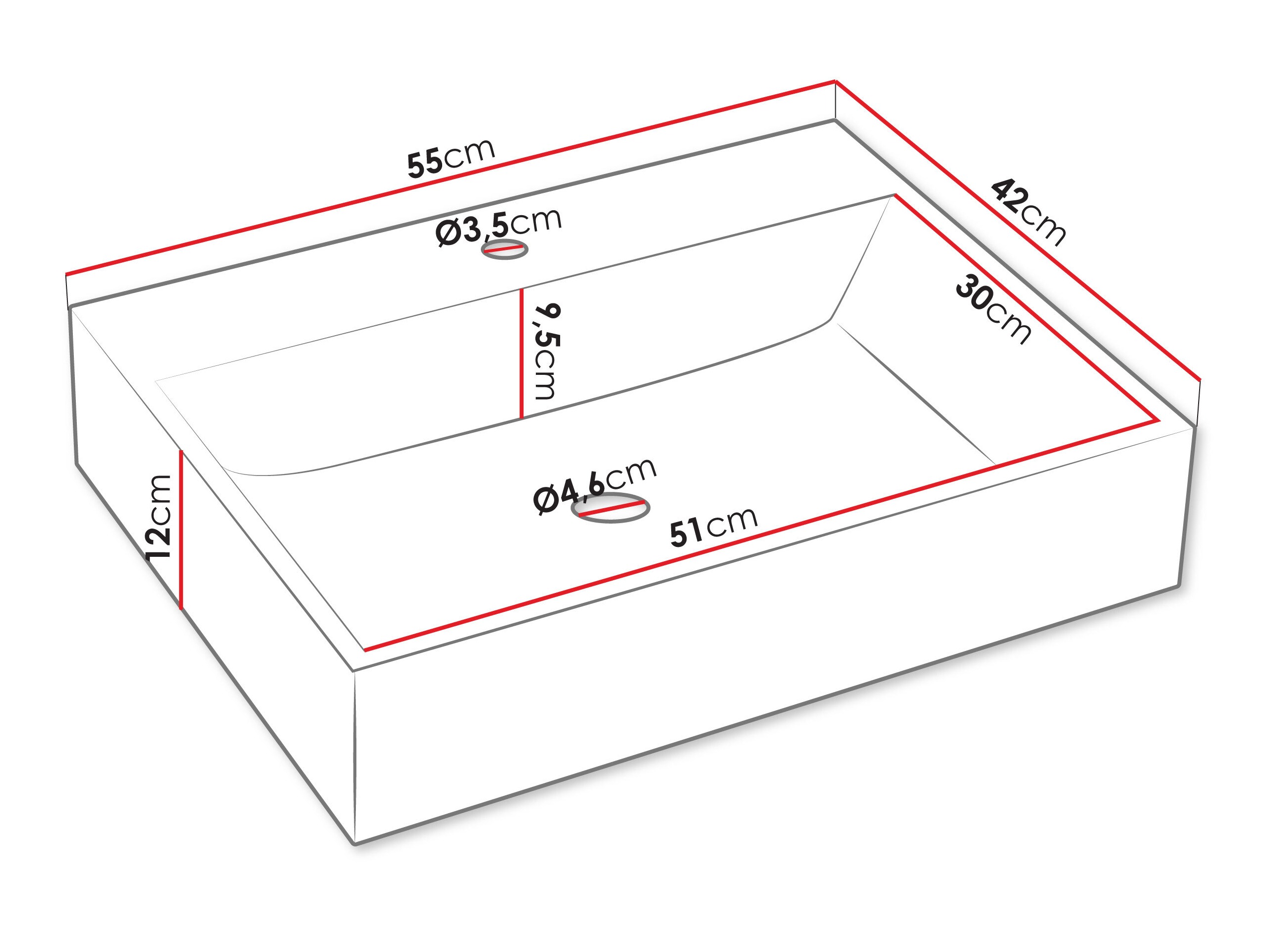 Wall-mounted bathroom cabinet for washbasin Comfivo Unitas