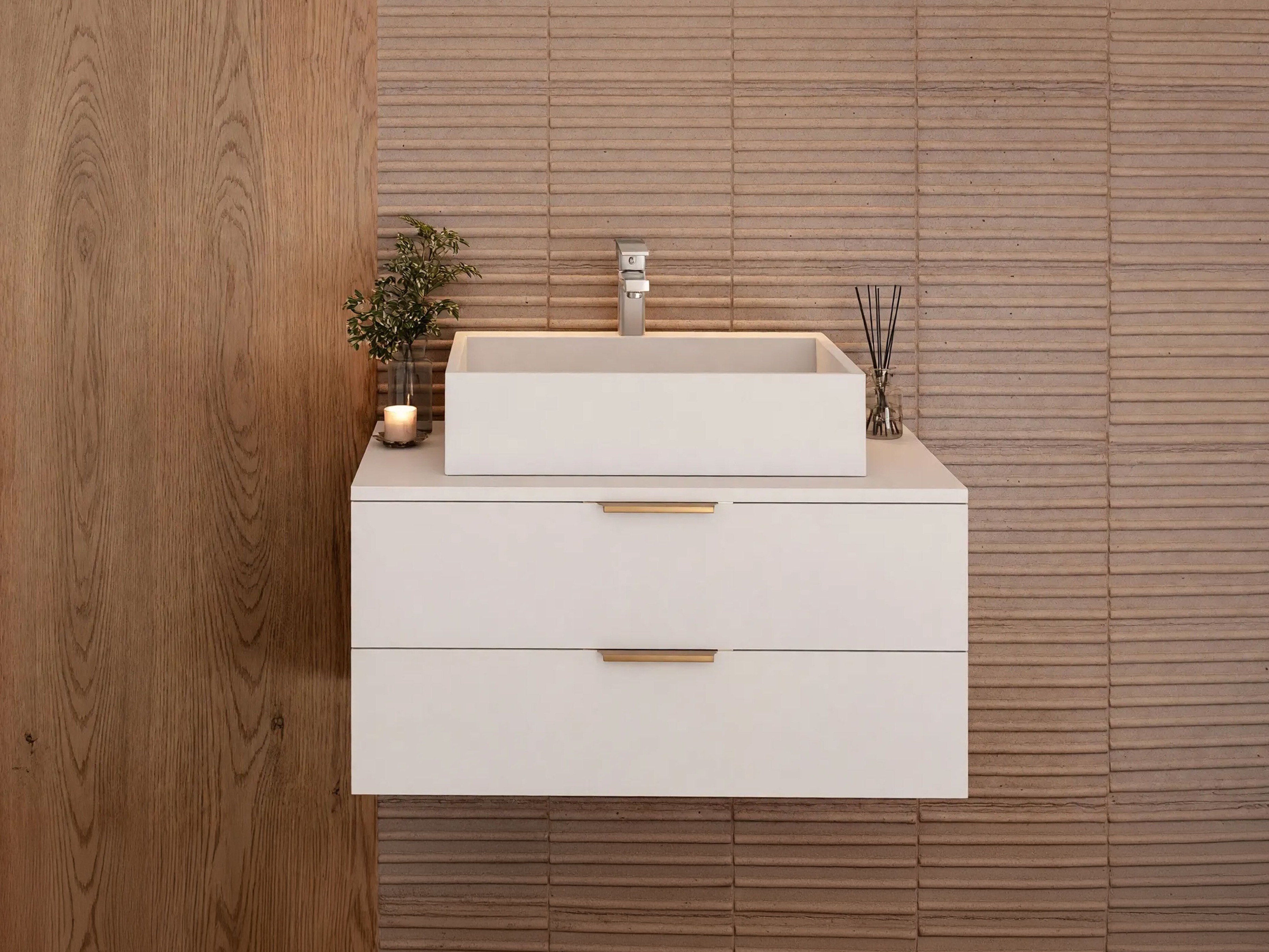 Wall-mounted bathroom cabinet for washbasin Comfivo Unitas