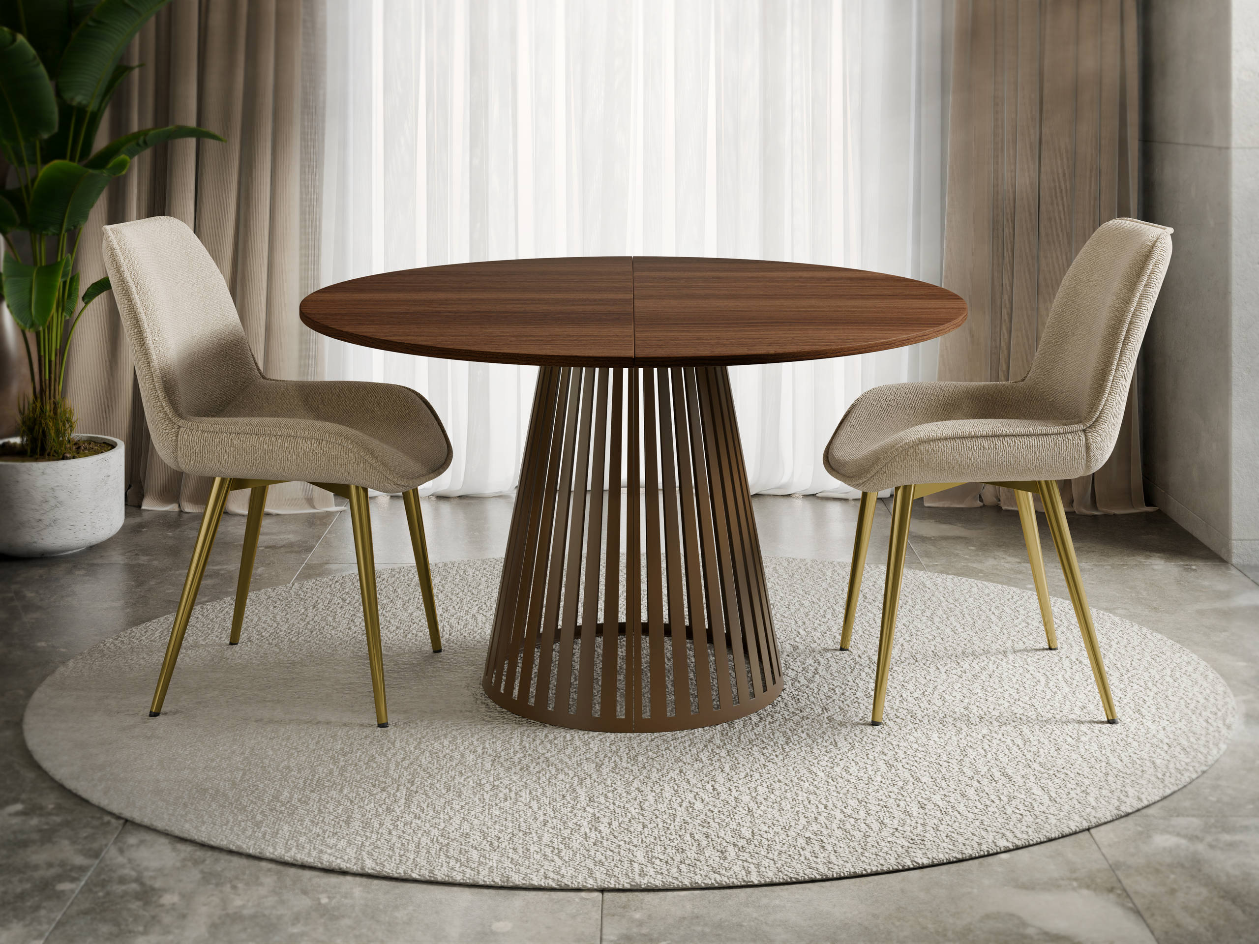 Table Prudentia II (Walnut + Brown)
