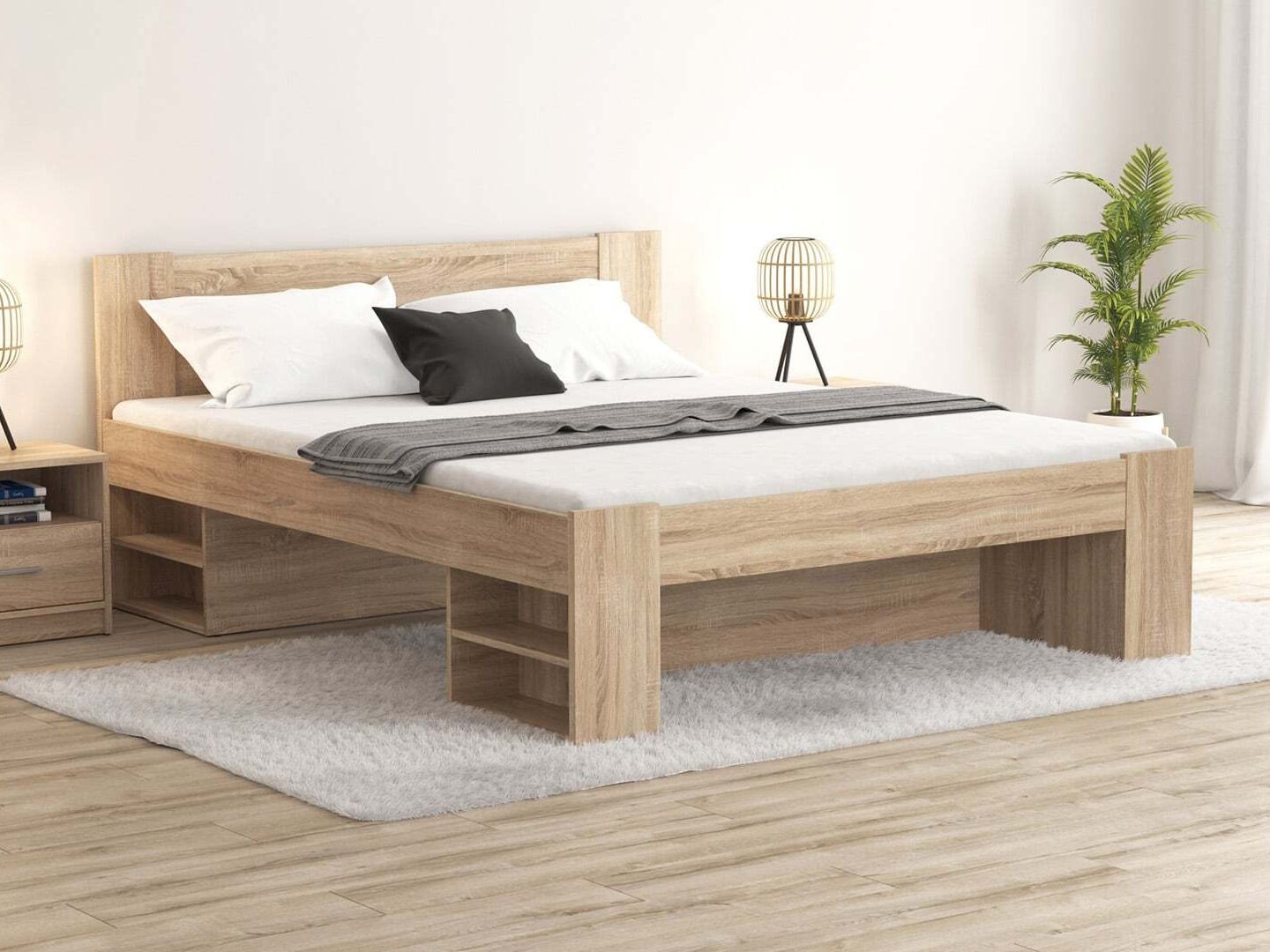 Bed Novsore 130 (Sonoma oak)