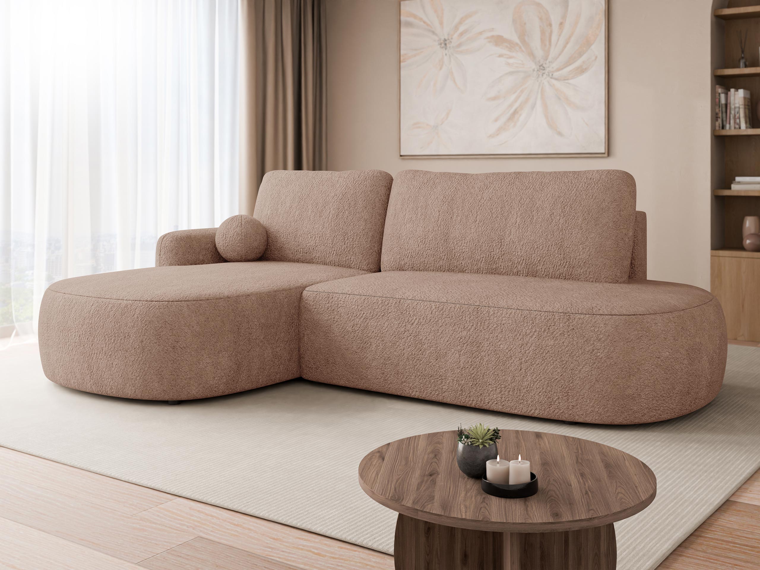 Corner sofa Comfivo Popis I (Coral 45)