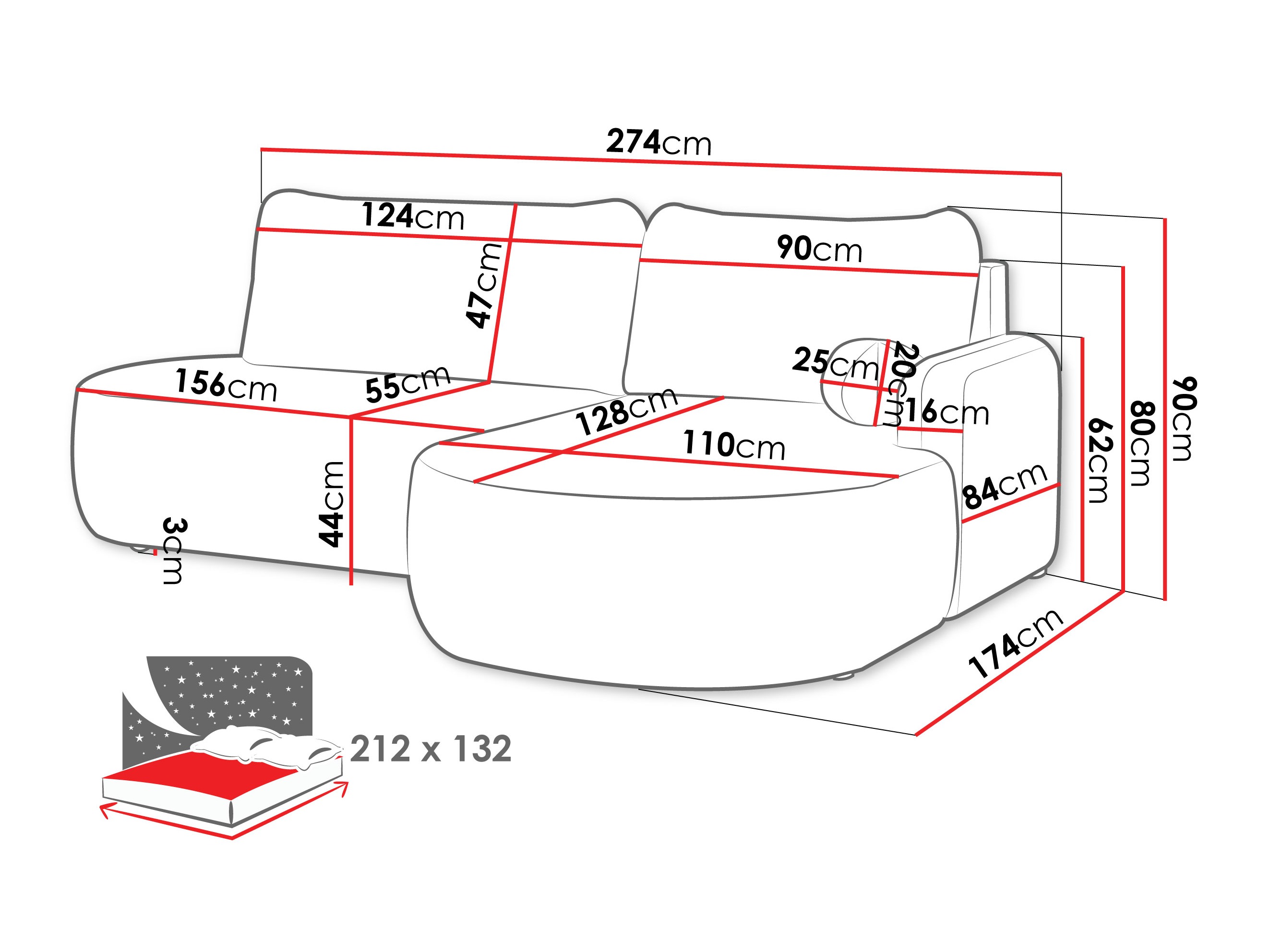 Corner sofa Comfivo Popis I (Fredo 15)