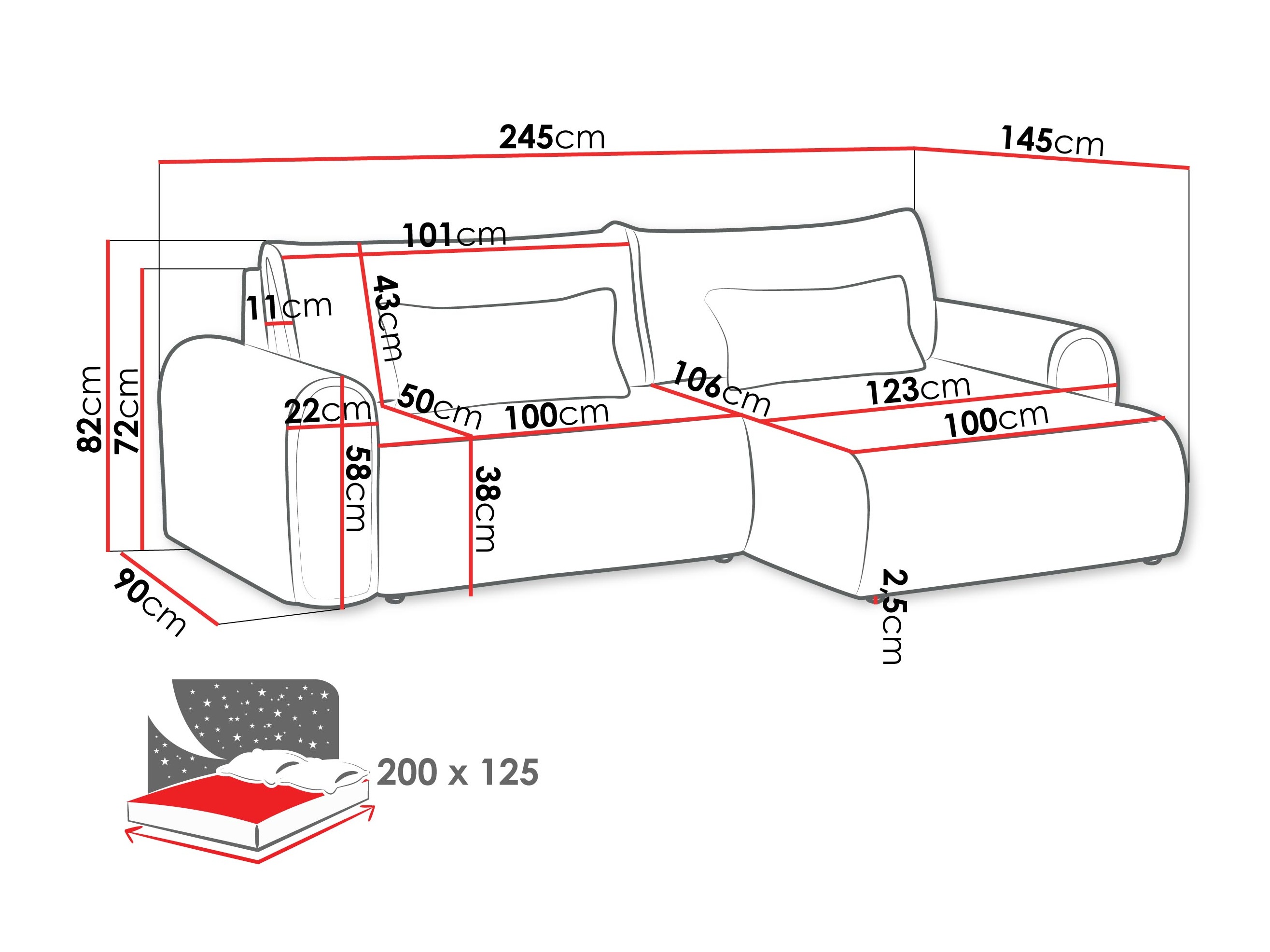 Corner sofa Comfivo Auras (Ambience 06)