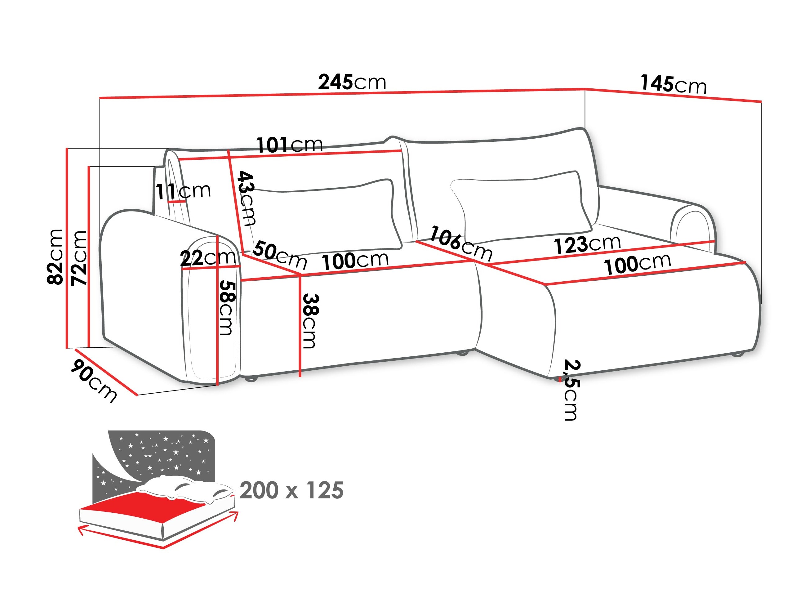 Corner sofa Comfivo Auras (Ambience 18)