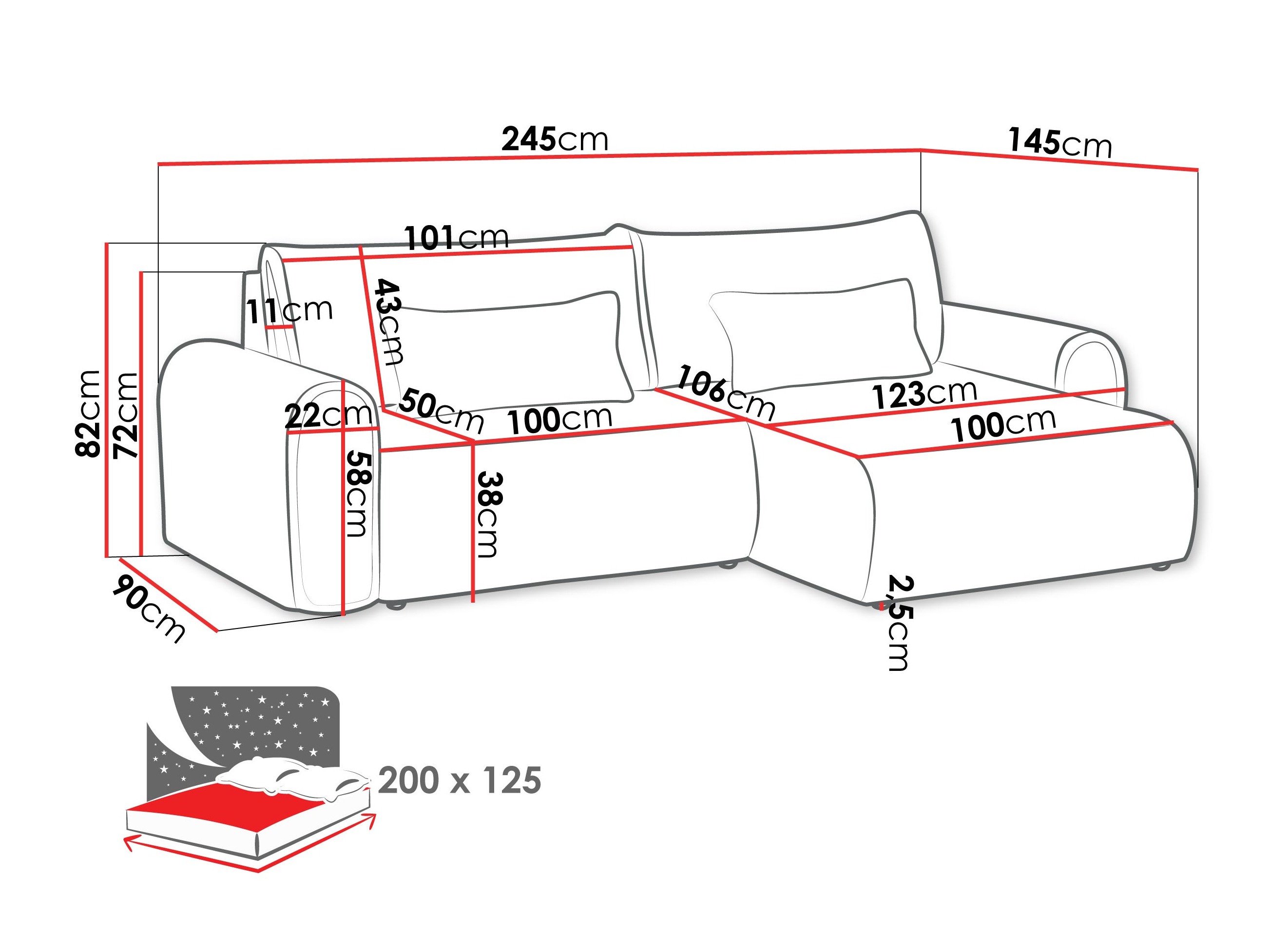 Corner sofa Comfivo Auras (Ambience 19)