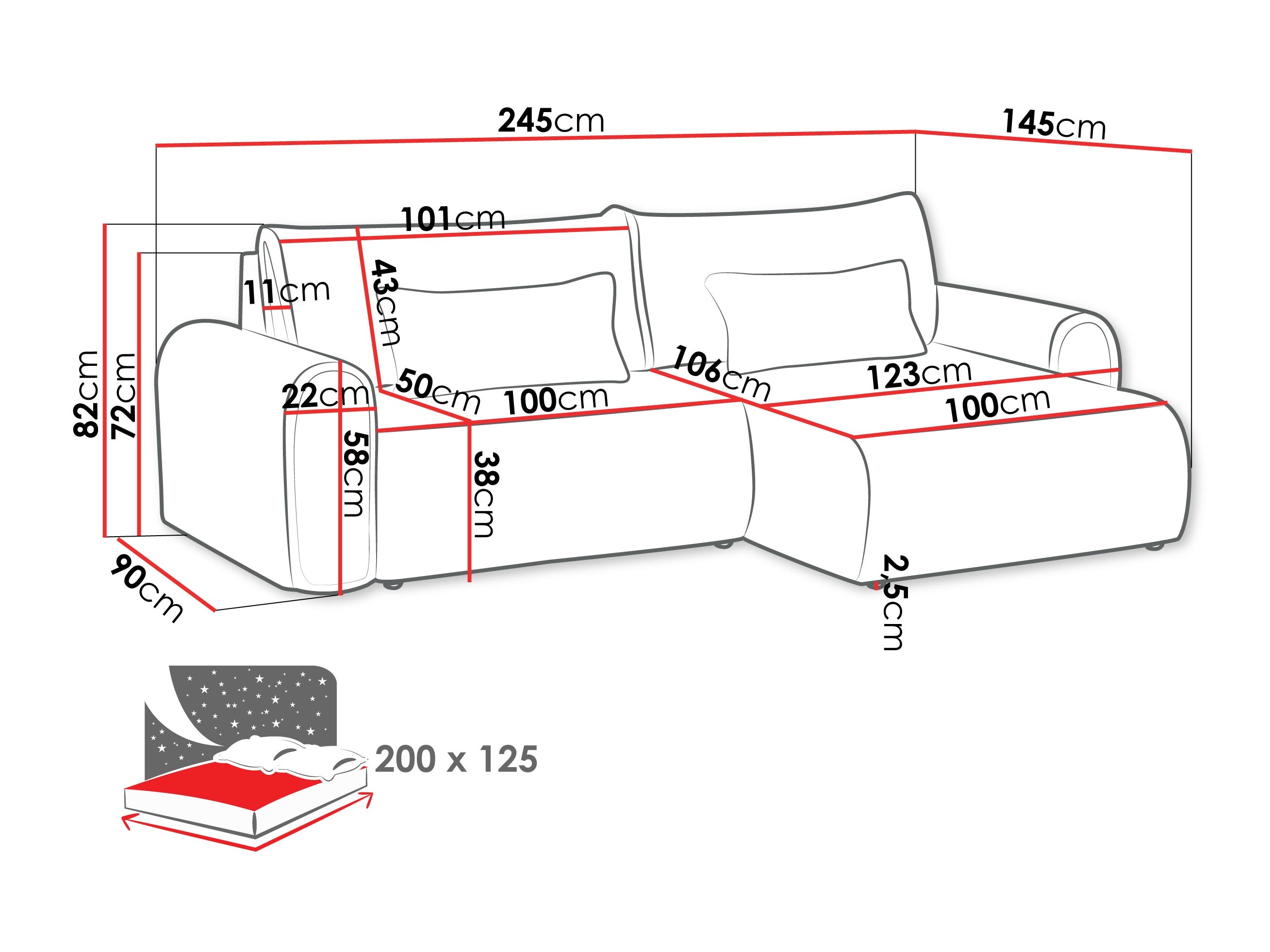 Corner sofa Comfivo Auras (Ambience 20)