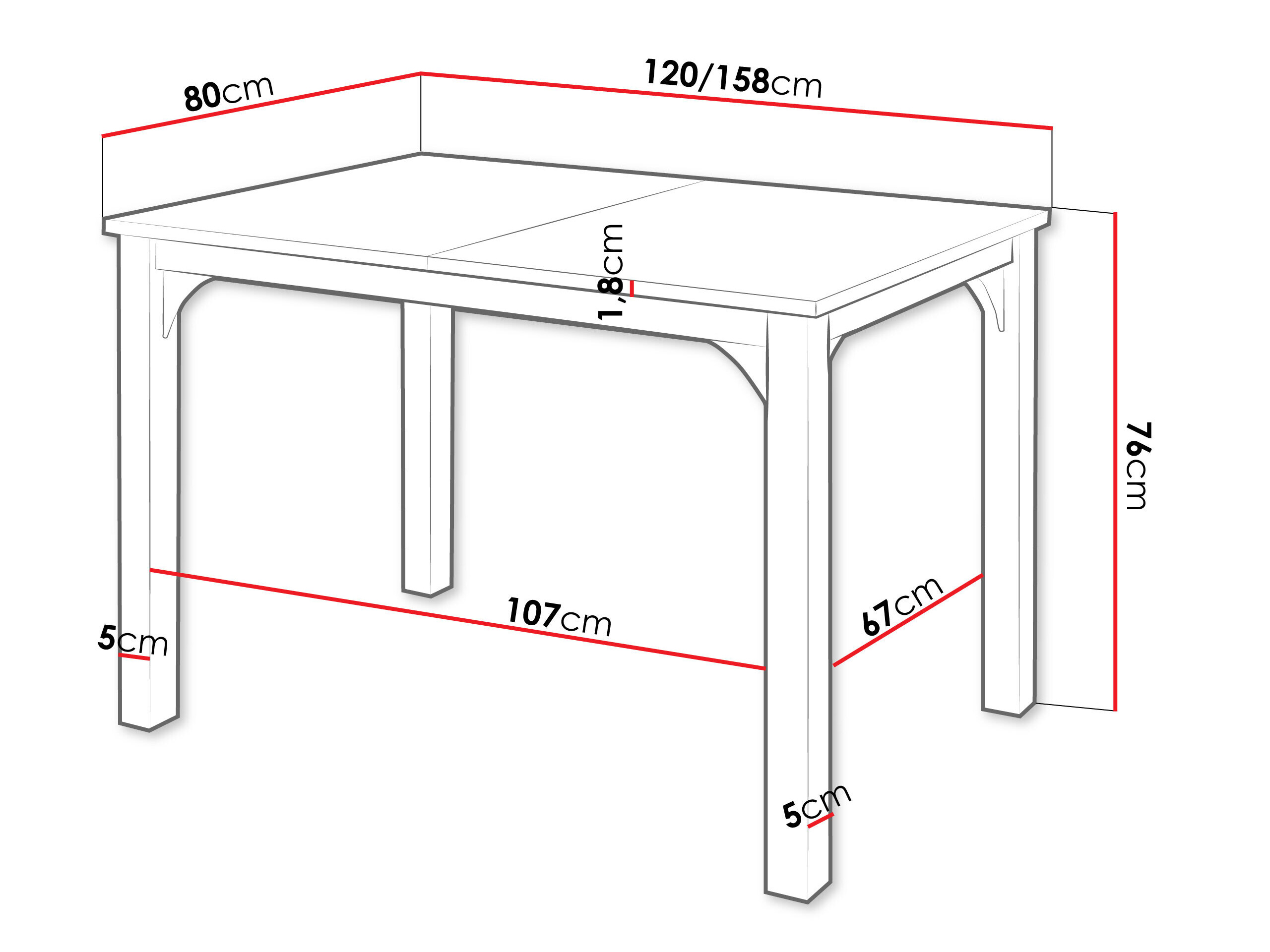 Table Oswego 135 (Cashmere + Black)