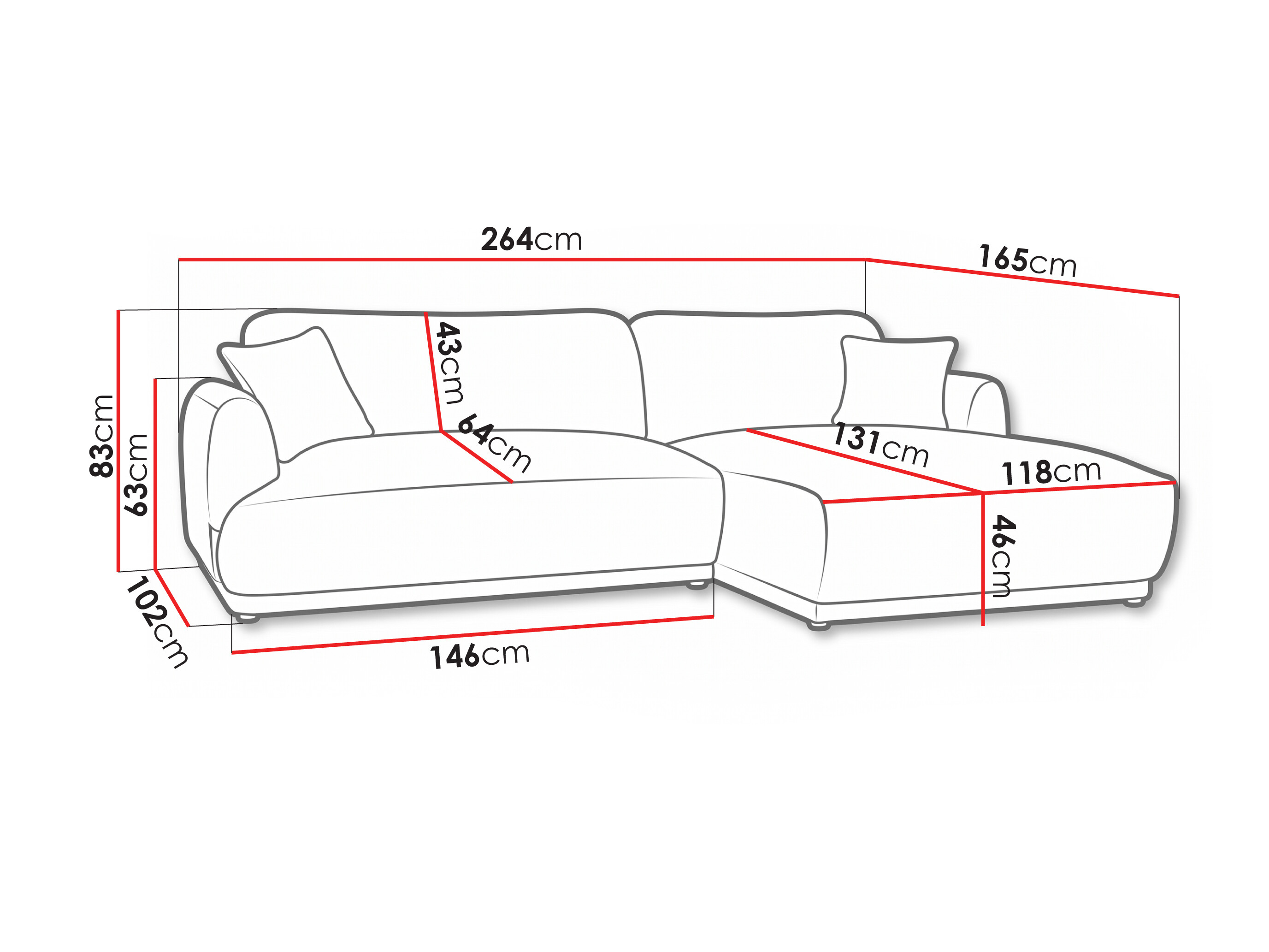Corner sofa Lufkin 136 (Lincoln 17)