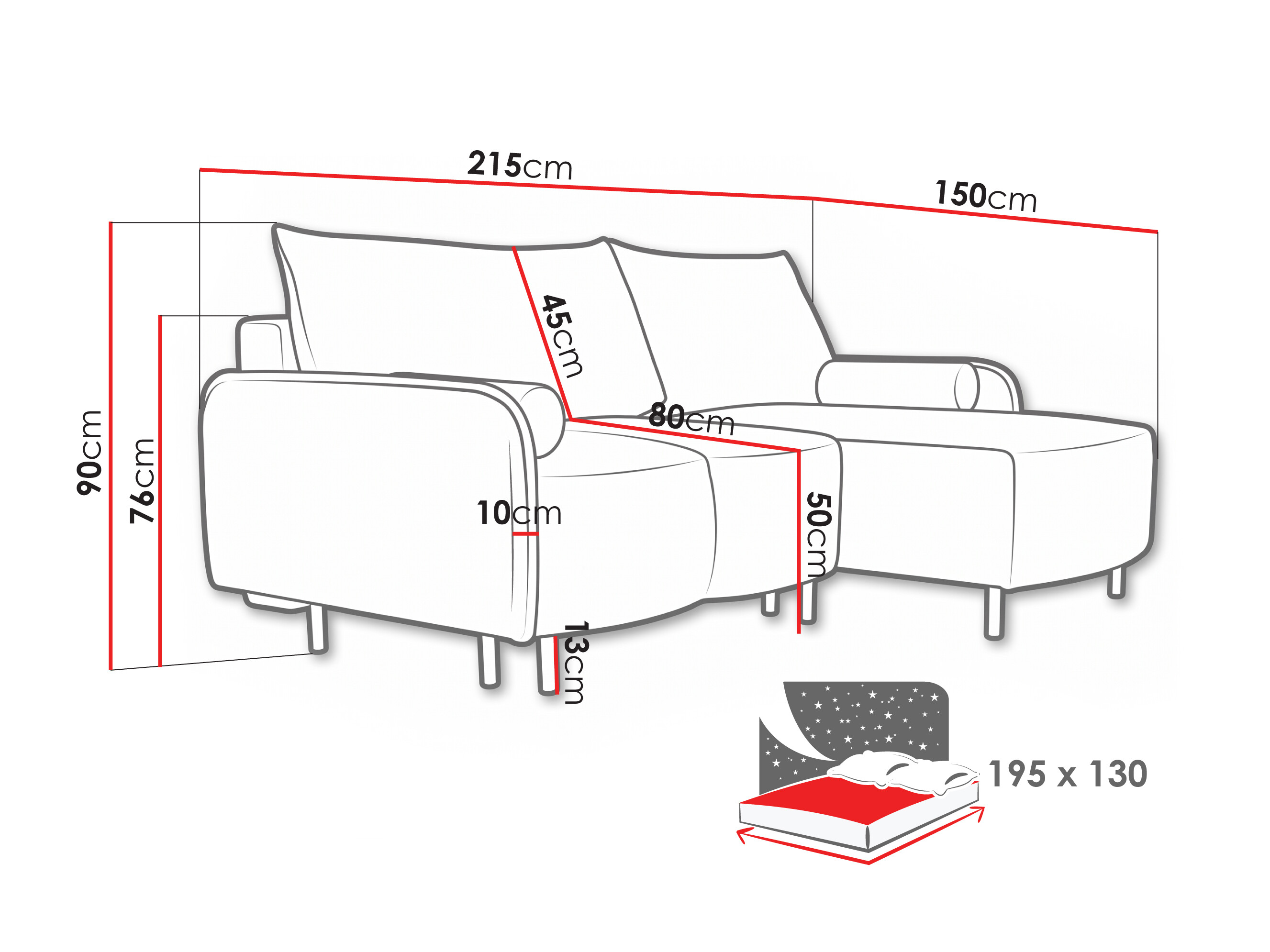 Corner sofa Lufkin 157 (Gerra 80)