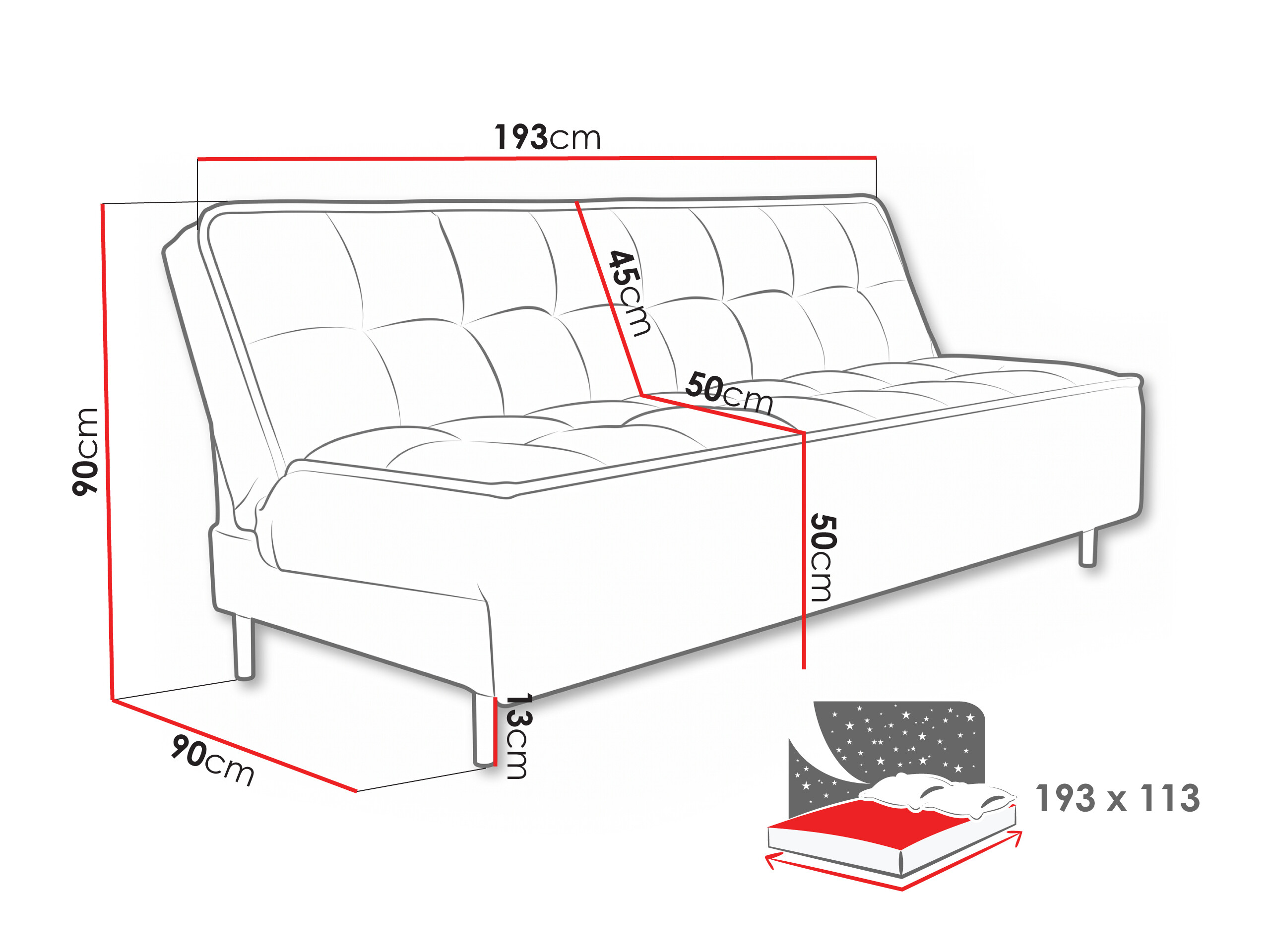 Sofa bed Lufkin 149 (Curio 15)