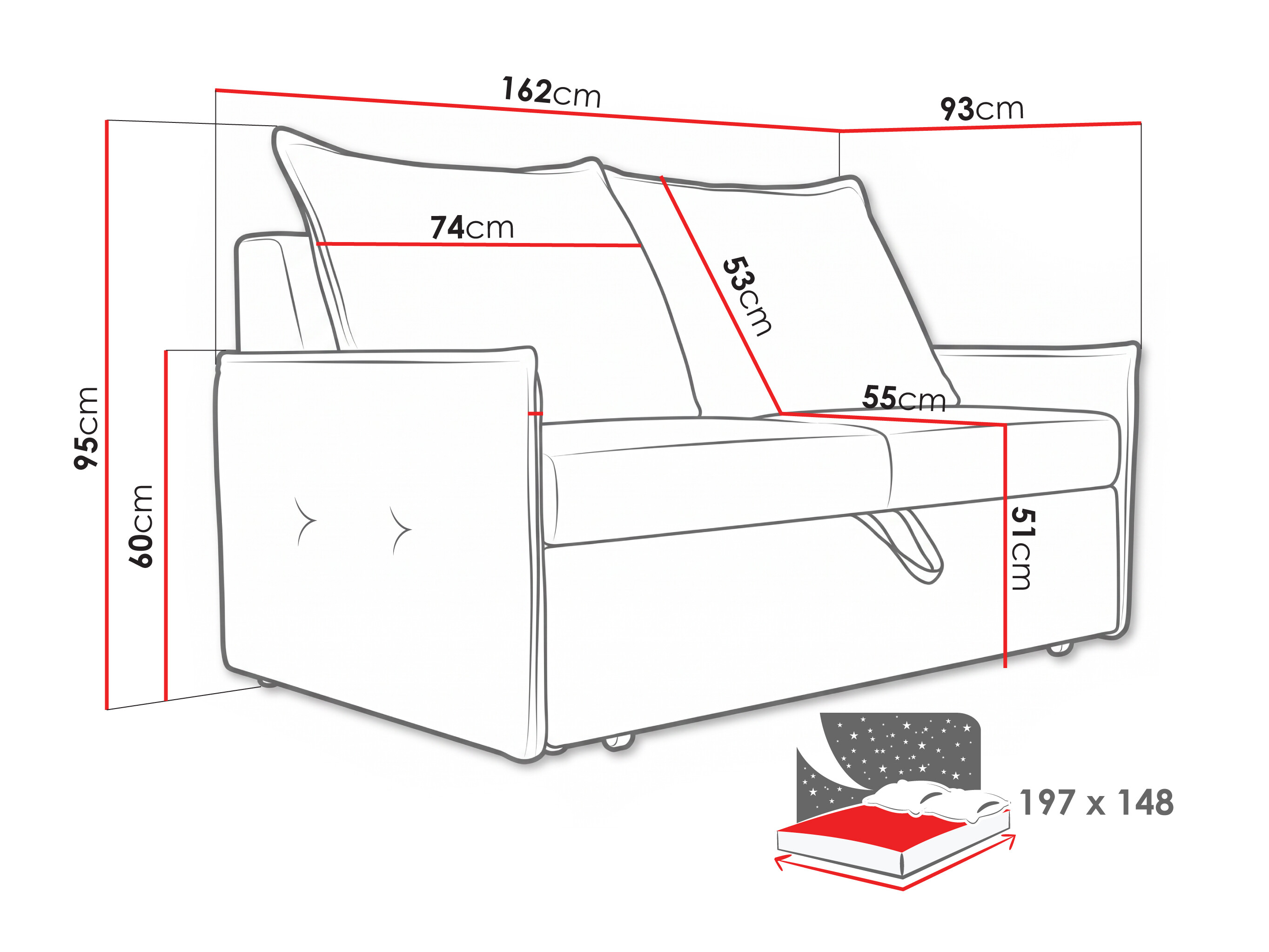 Sofa bed Lufkin 163 (Puente 34)