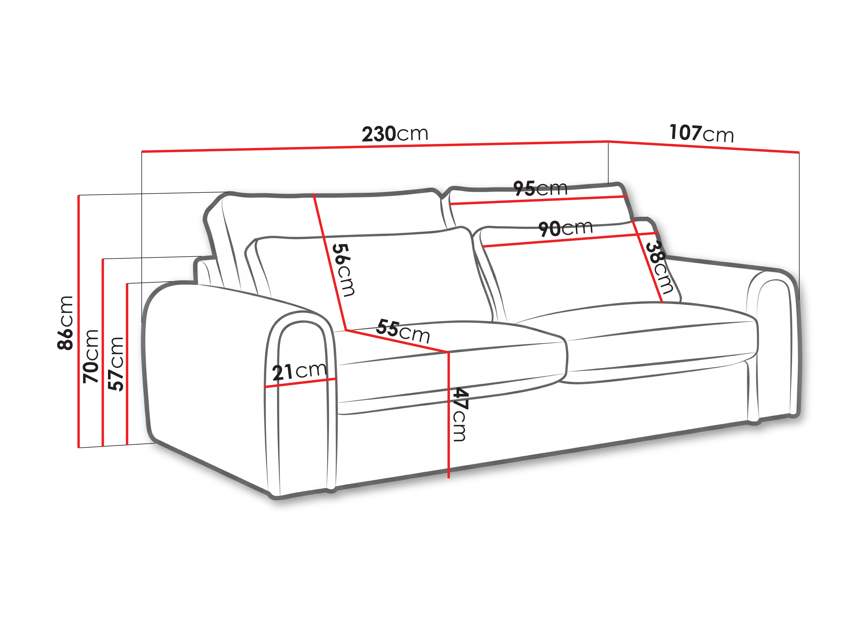 Sofa Lufkin 132 (Tilia 86)