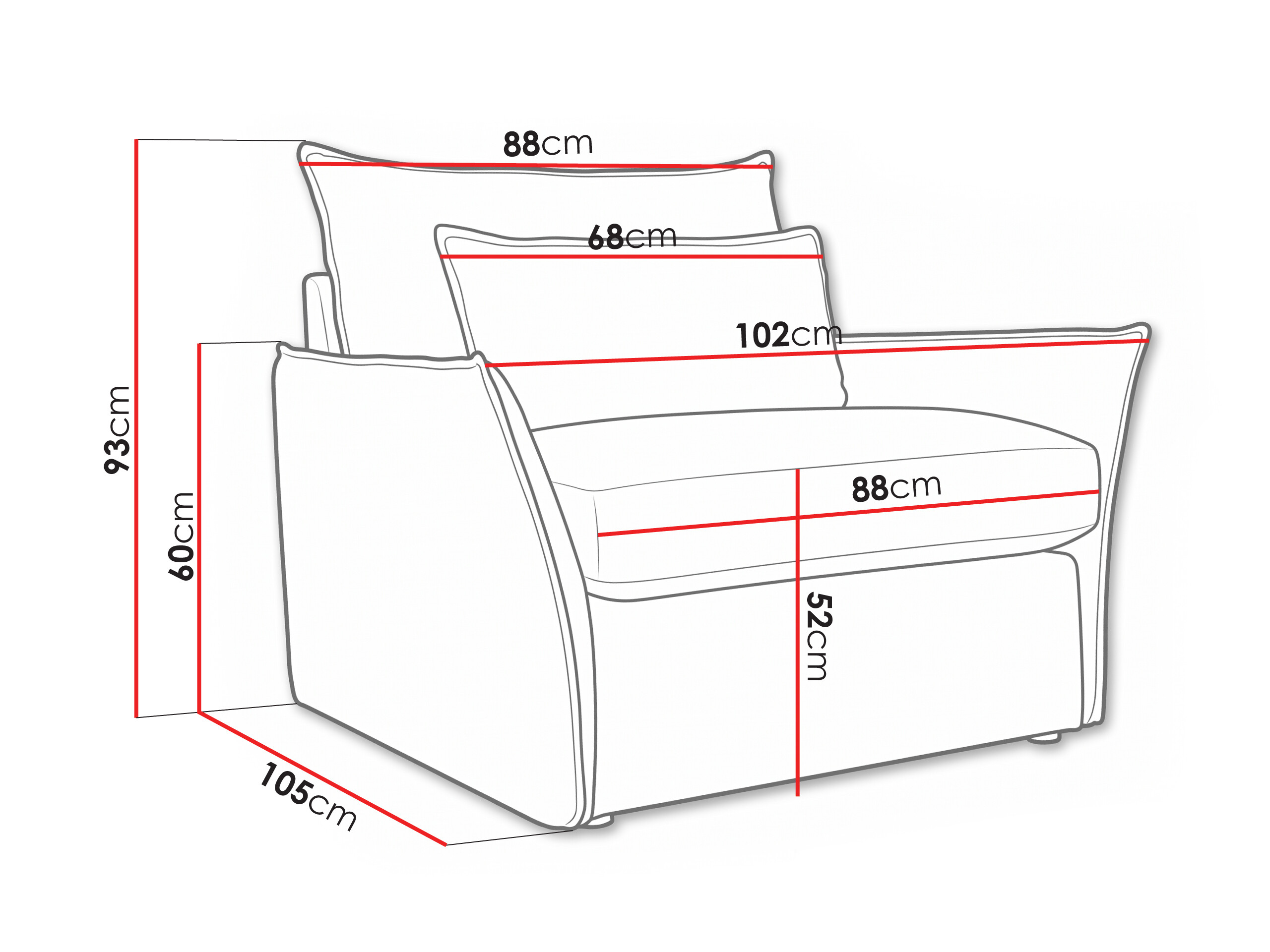 Armchair Fersali 105 (Lincoln 86)
