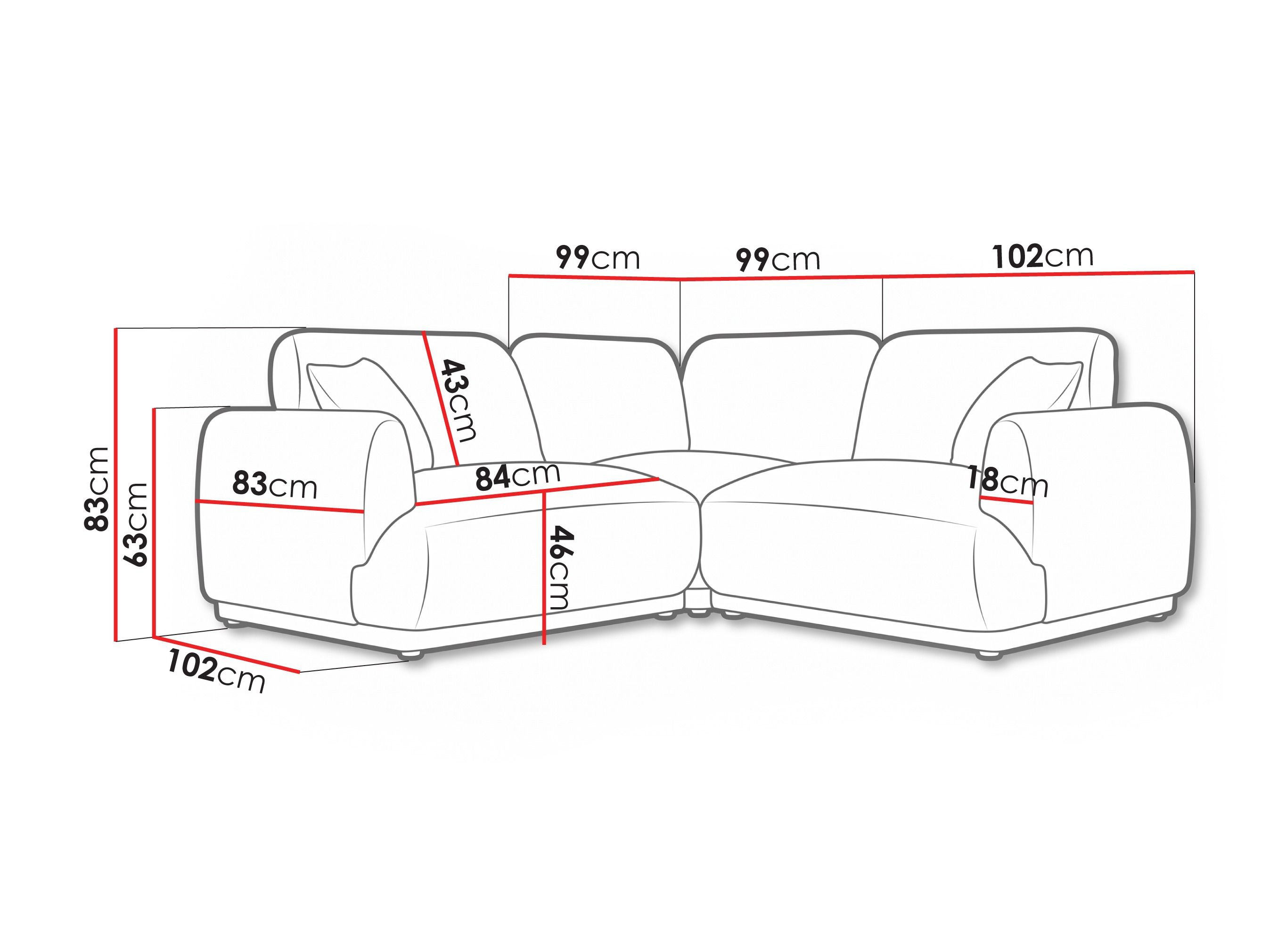 Corner sofa Cavfeni 104