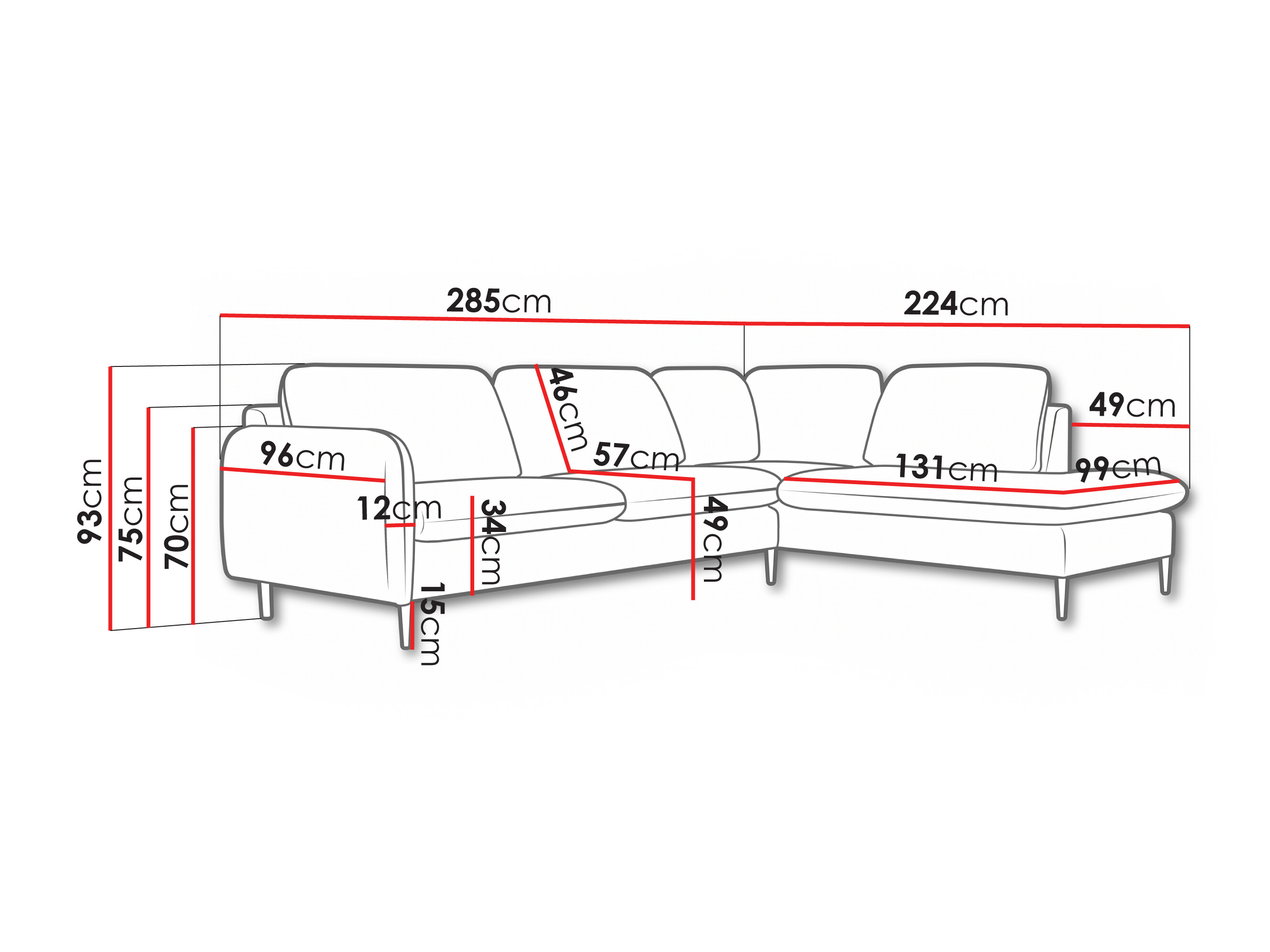 Corner sofa Lufkin 150 (Perfect Harmony 82)