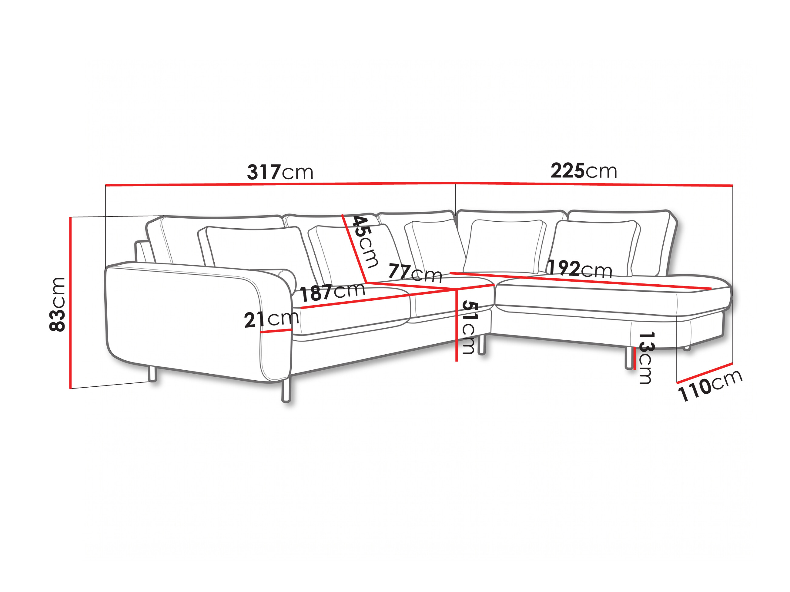 Corner sofa Lufkin 158 (Modo 2301)